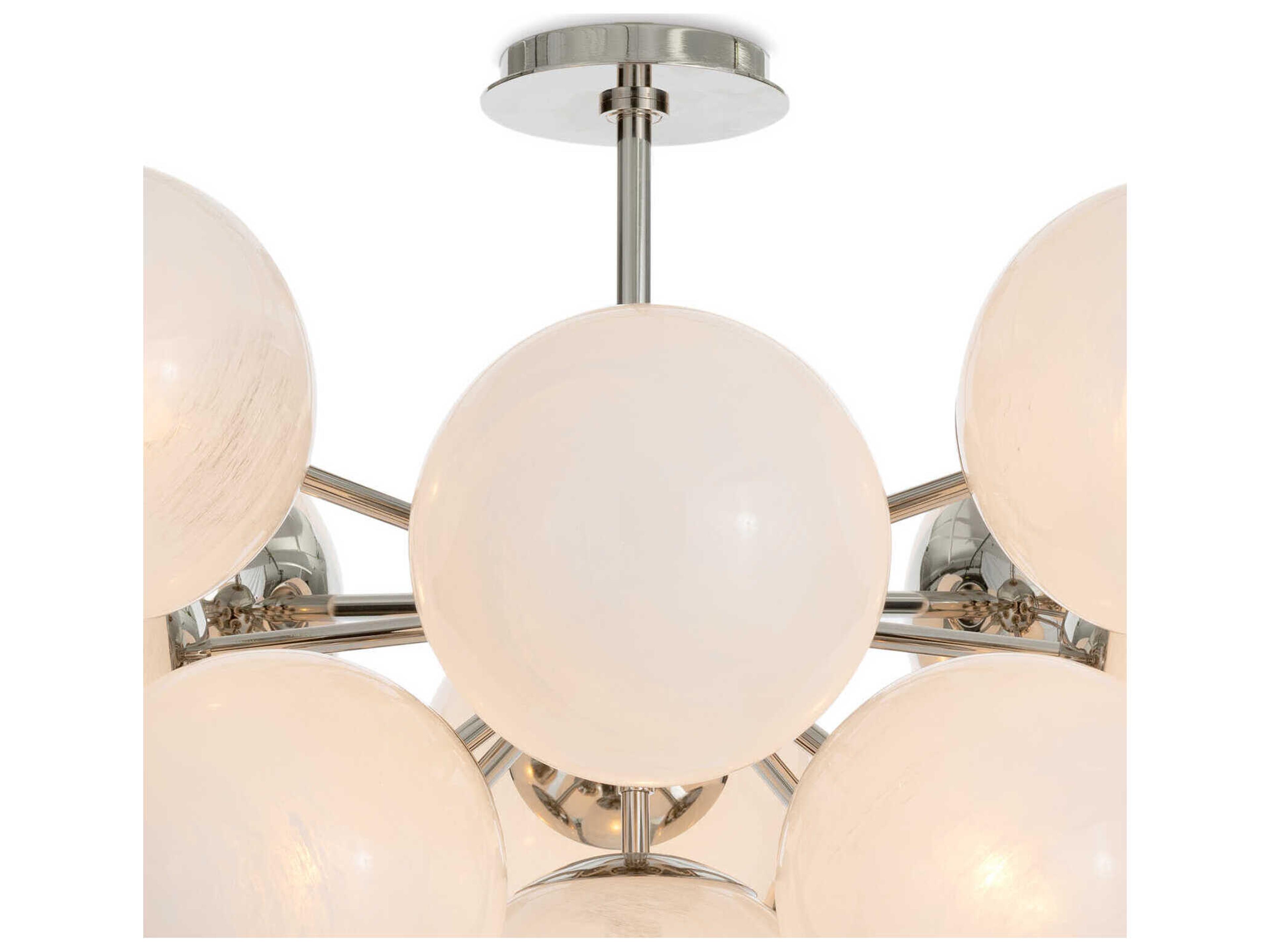 Regina Andrew Shine 13-Light Polished Nickel Globe Semi Flush Mount