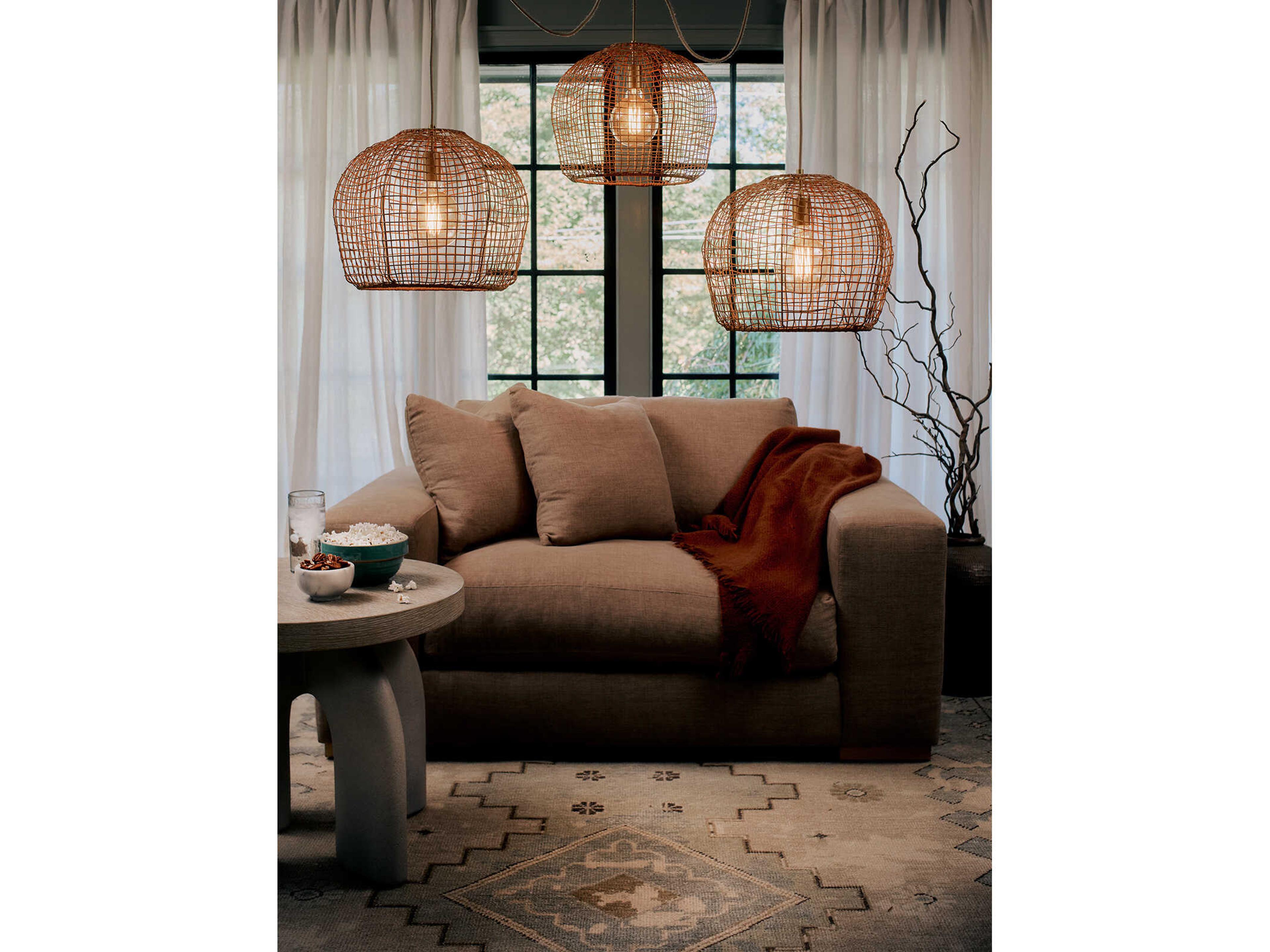 Regina Andrew Selene 3-Light Natural Brown Chandelier