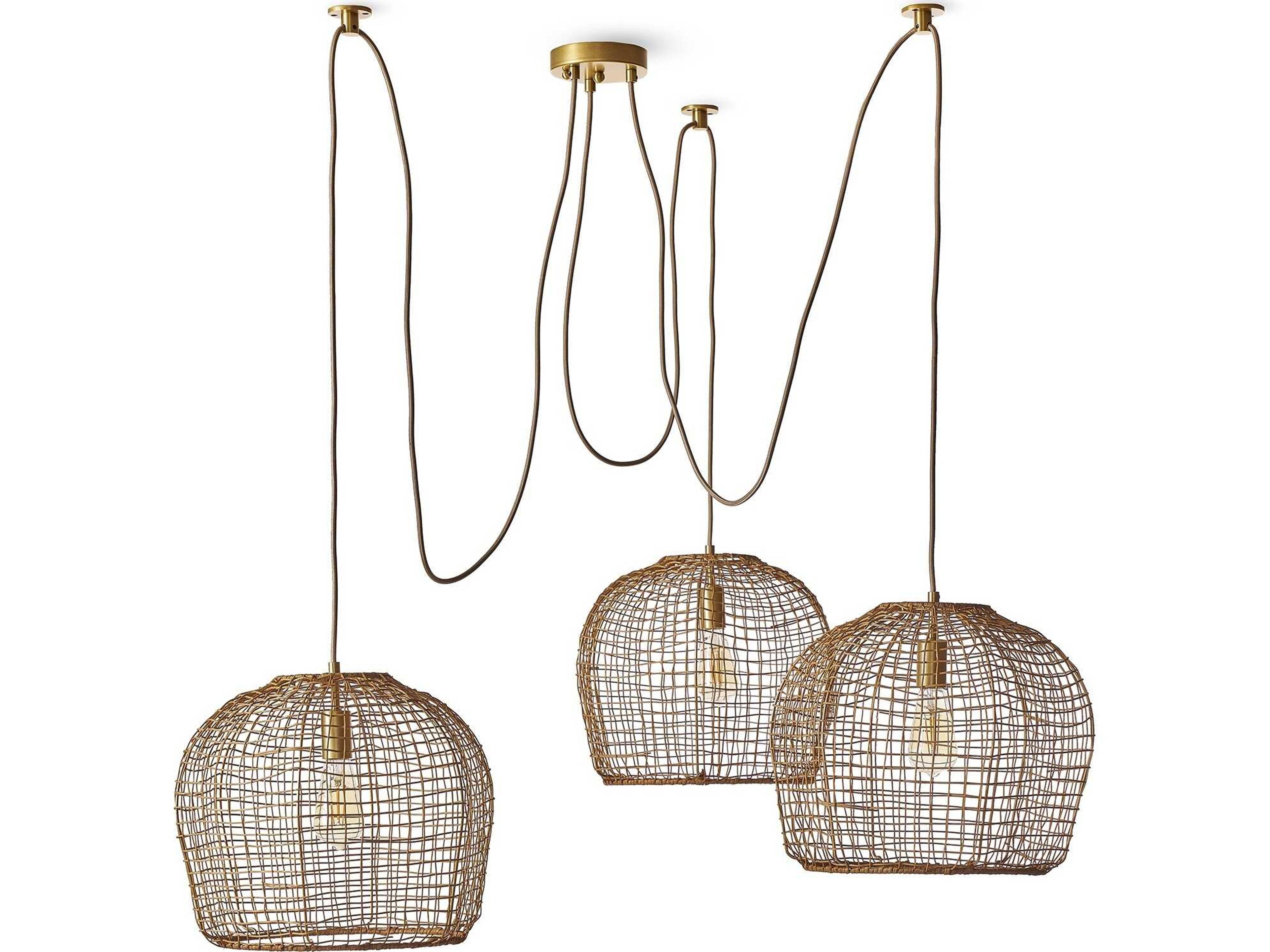 Regina Andrew Selene 3-Light Natural Brown Chandelier