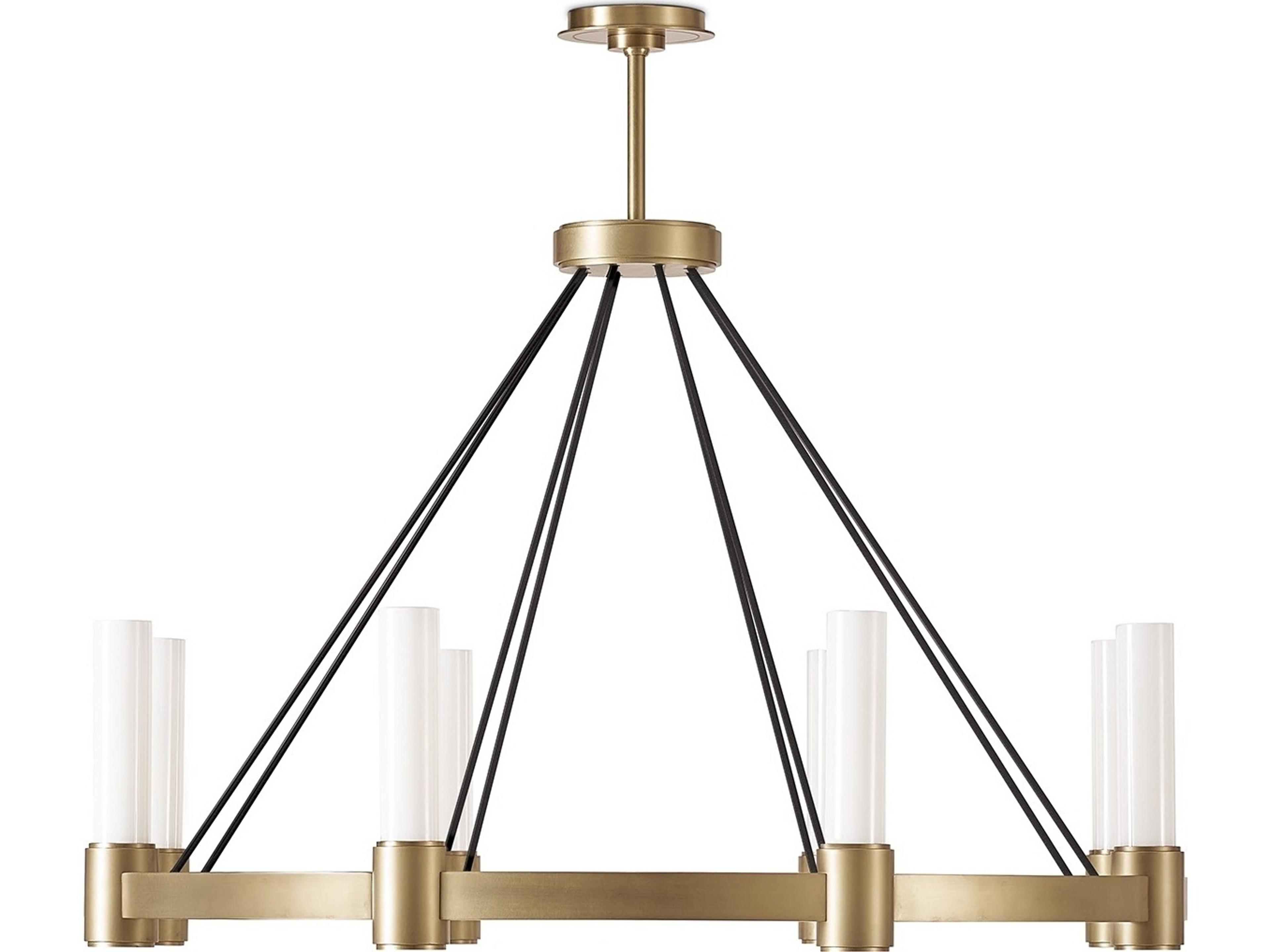 Dixon 8-Light White Brass Chandelier