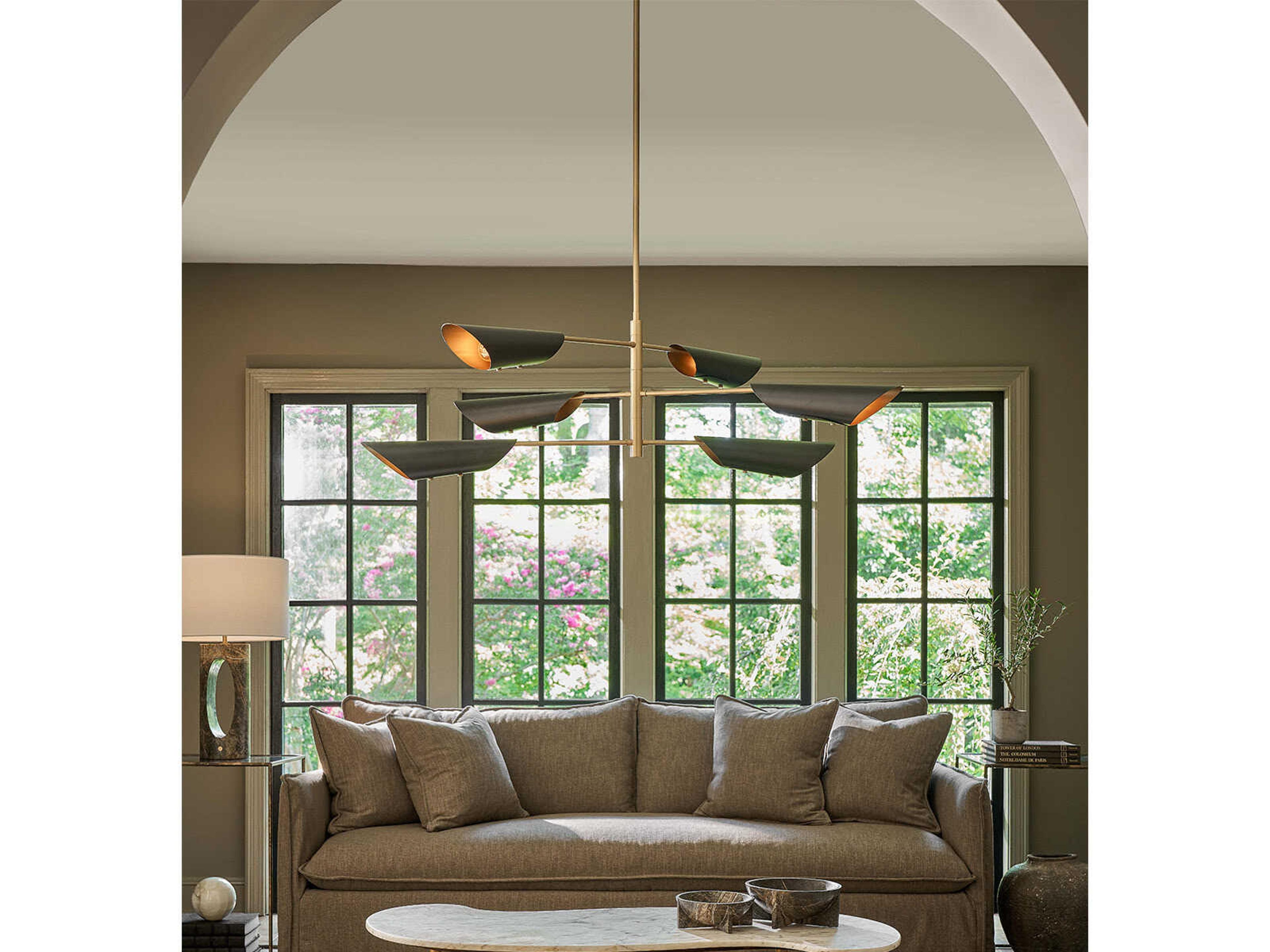 Regina Andrew Vest 6-Light Blackened Brass Tiered Chandelier