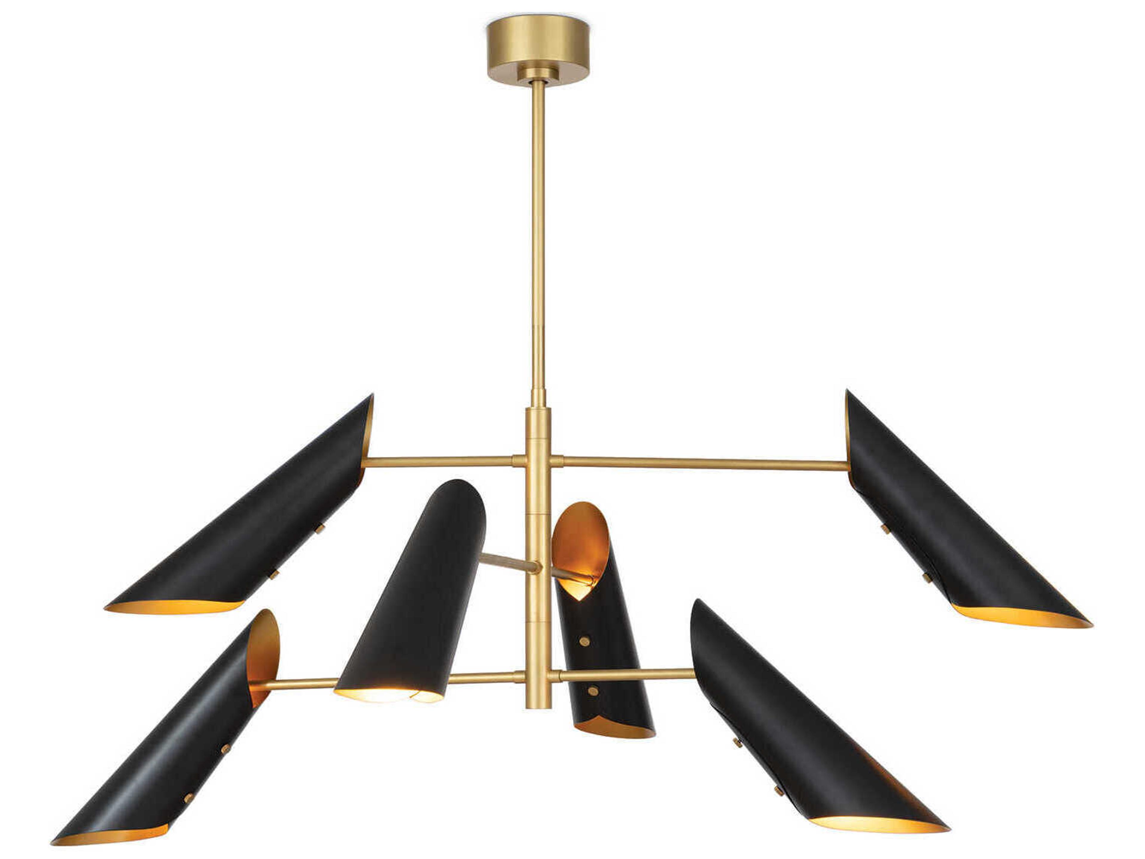 Regina Andrew Vest 6-Light Blackened Brass Tiered Chandelier
