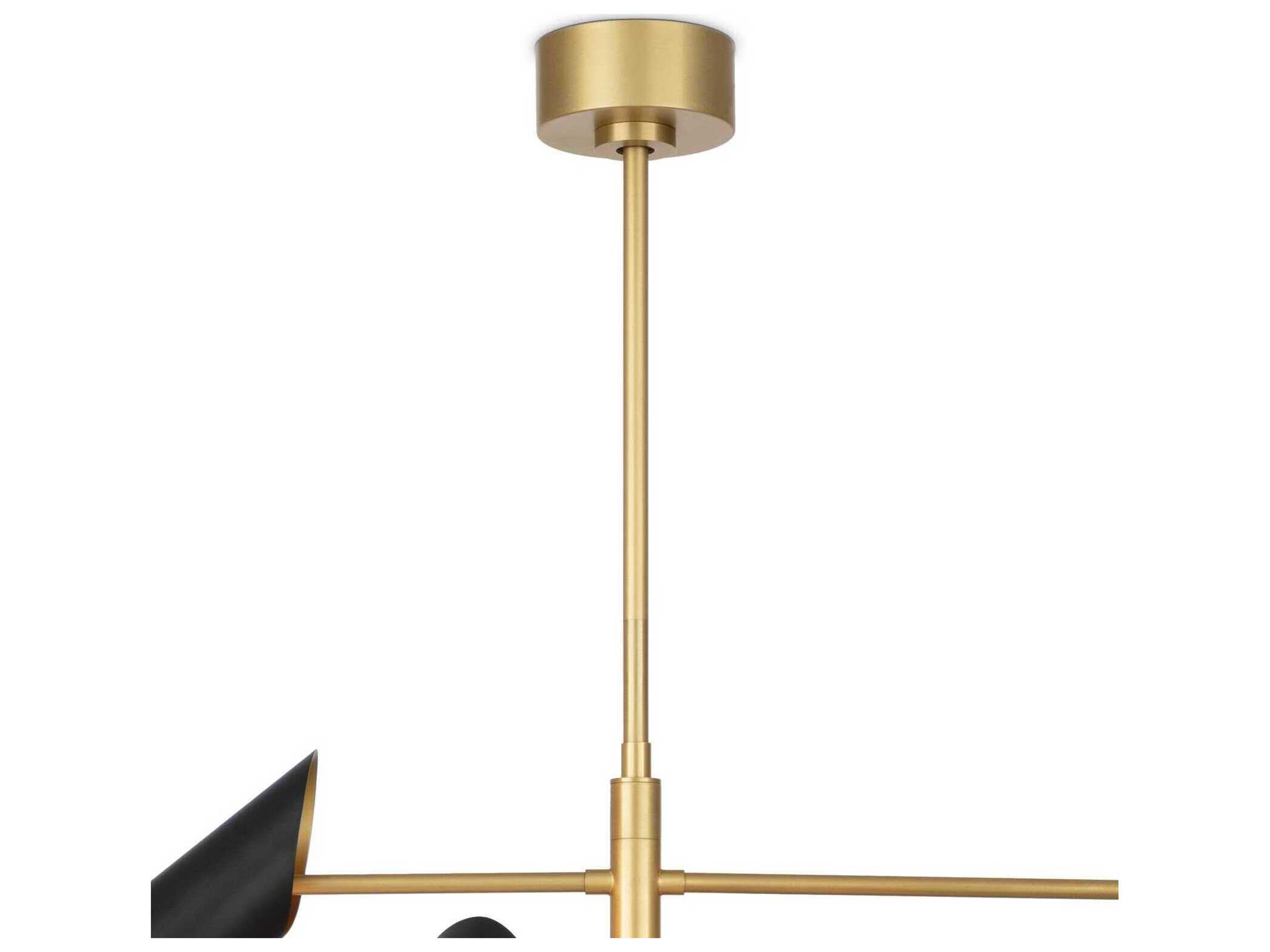 Regina Andrew Vest 6-Light Blackened Brass Tiered Chandelier