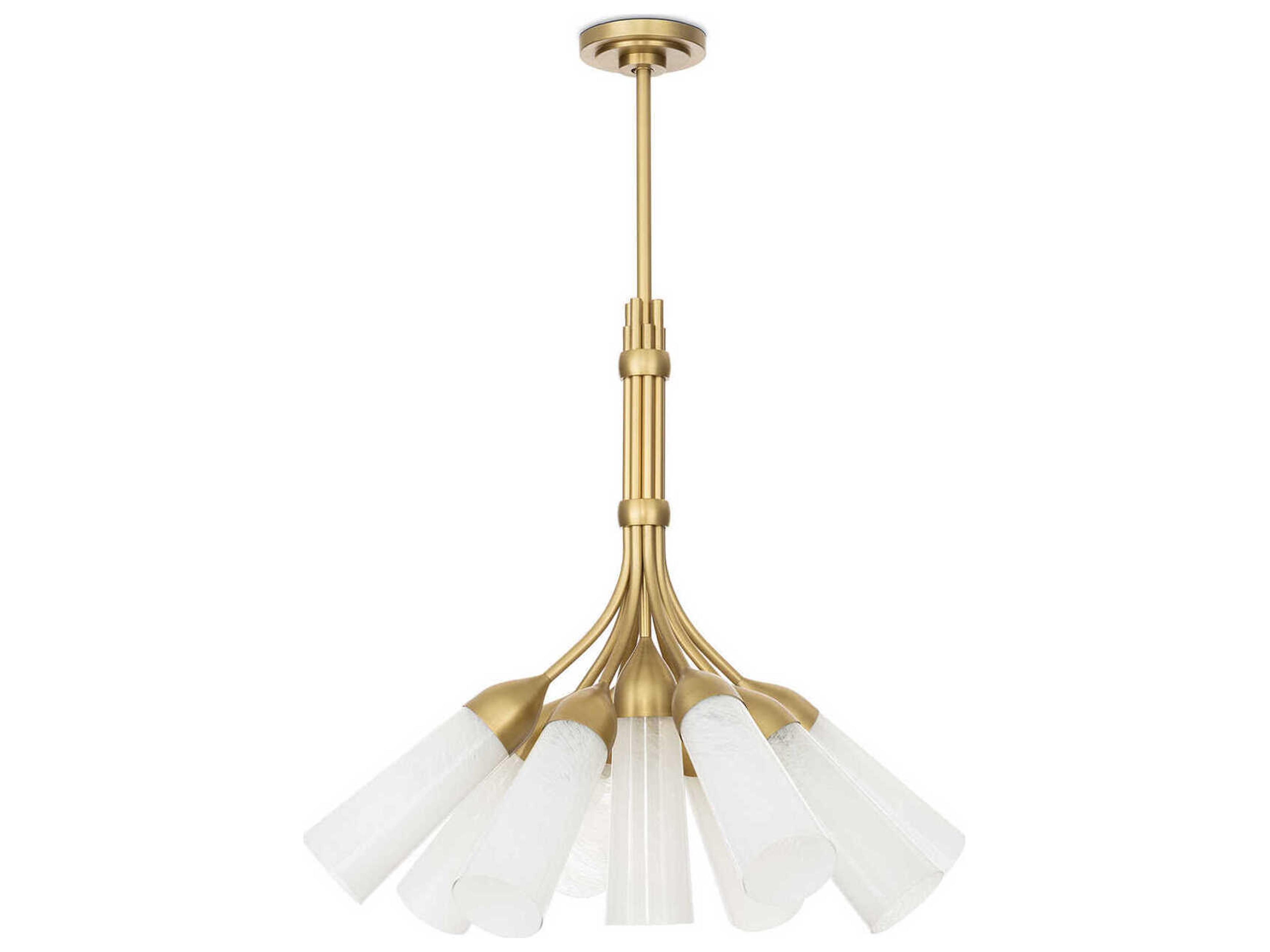 Mousseaux 9-Light Natural Brass Chandelier