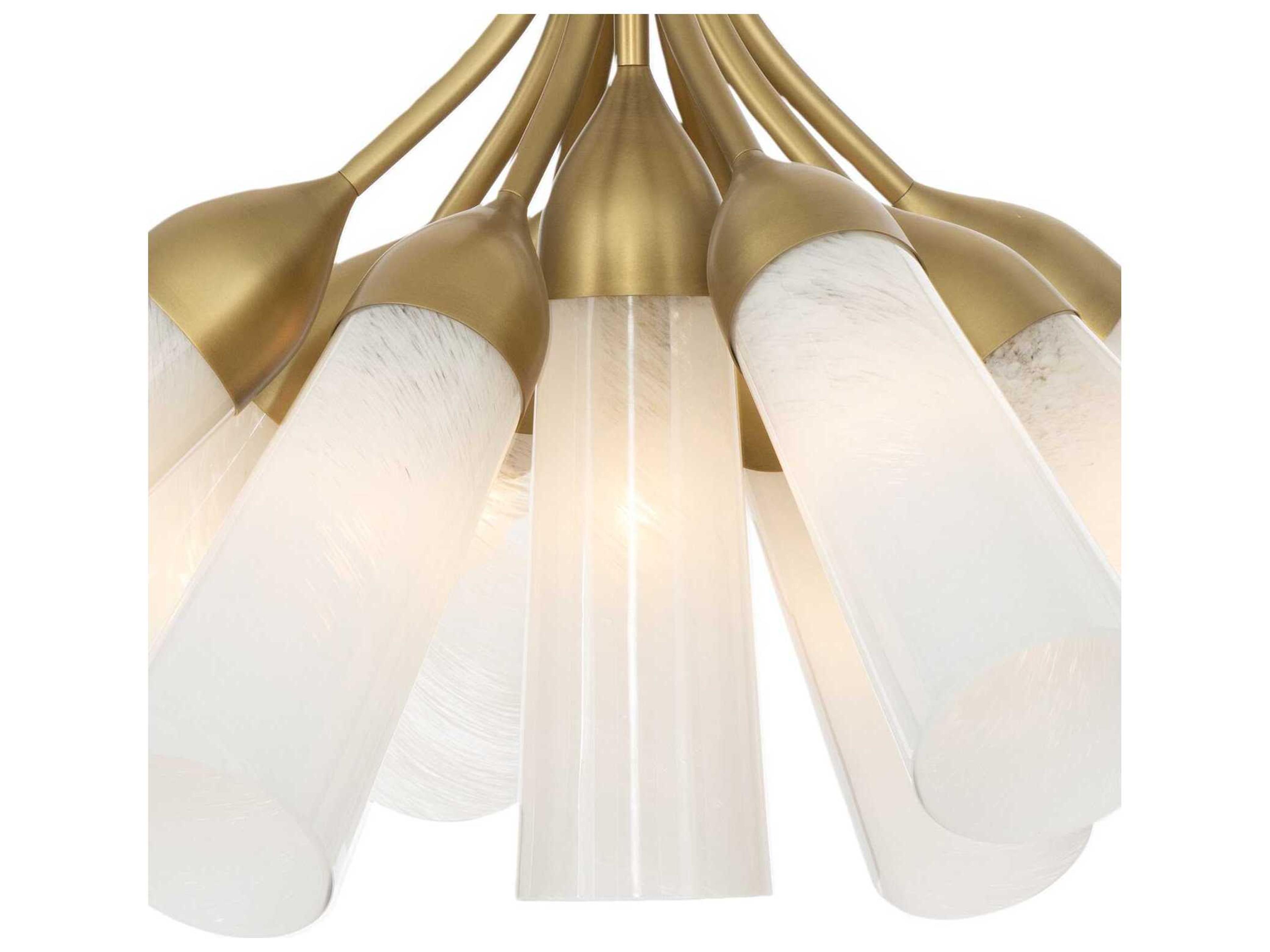 Regina Andrew Mousseaux 9-Light Natural Brass Chandelier