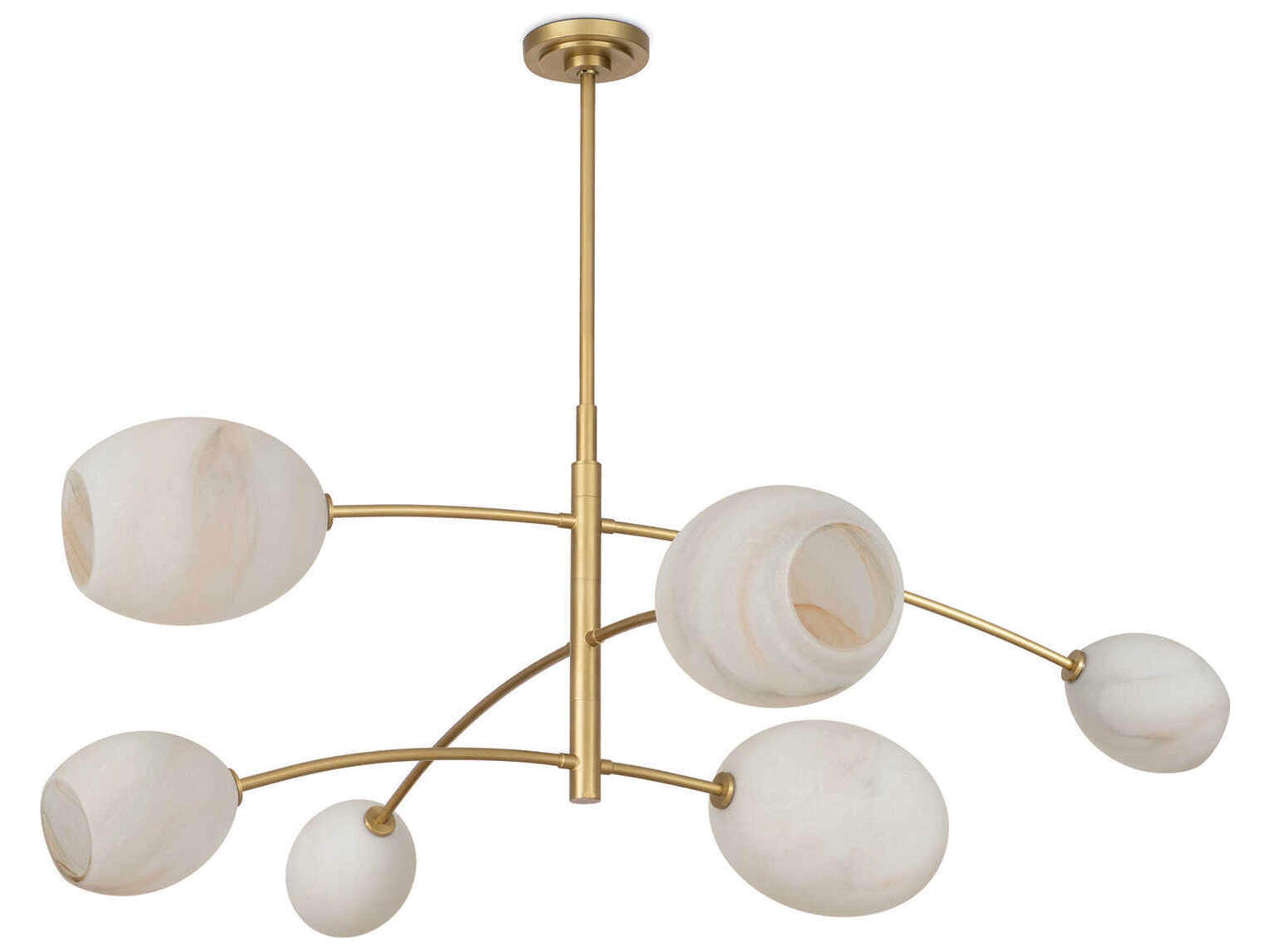 Artemis 6-Light Natural Brass Chandelier