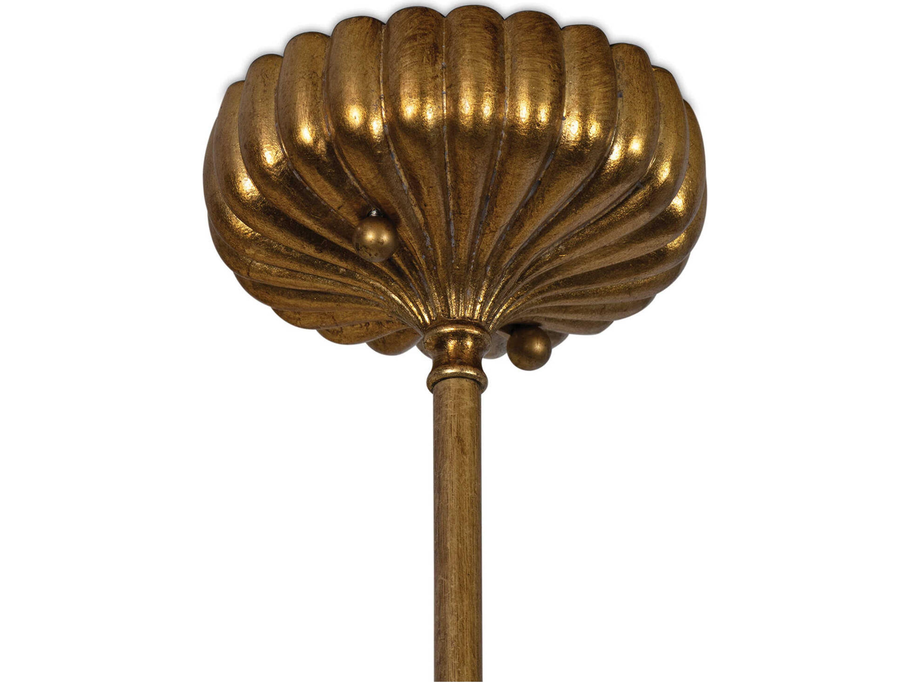 Regina Andrew Clove 2-Light Antique Gold Leaf White Pendant