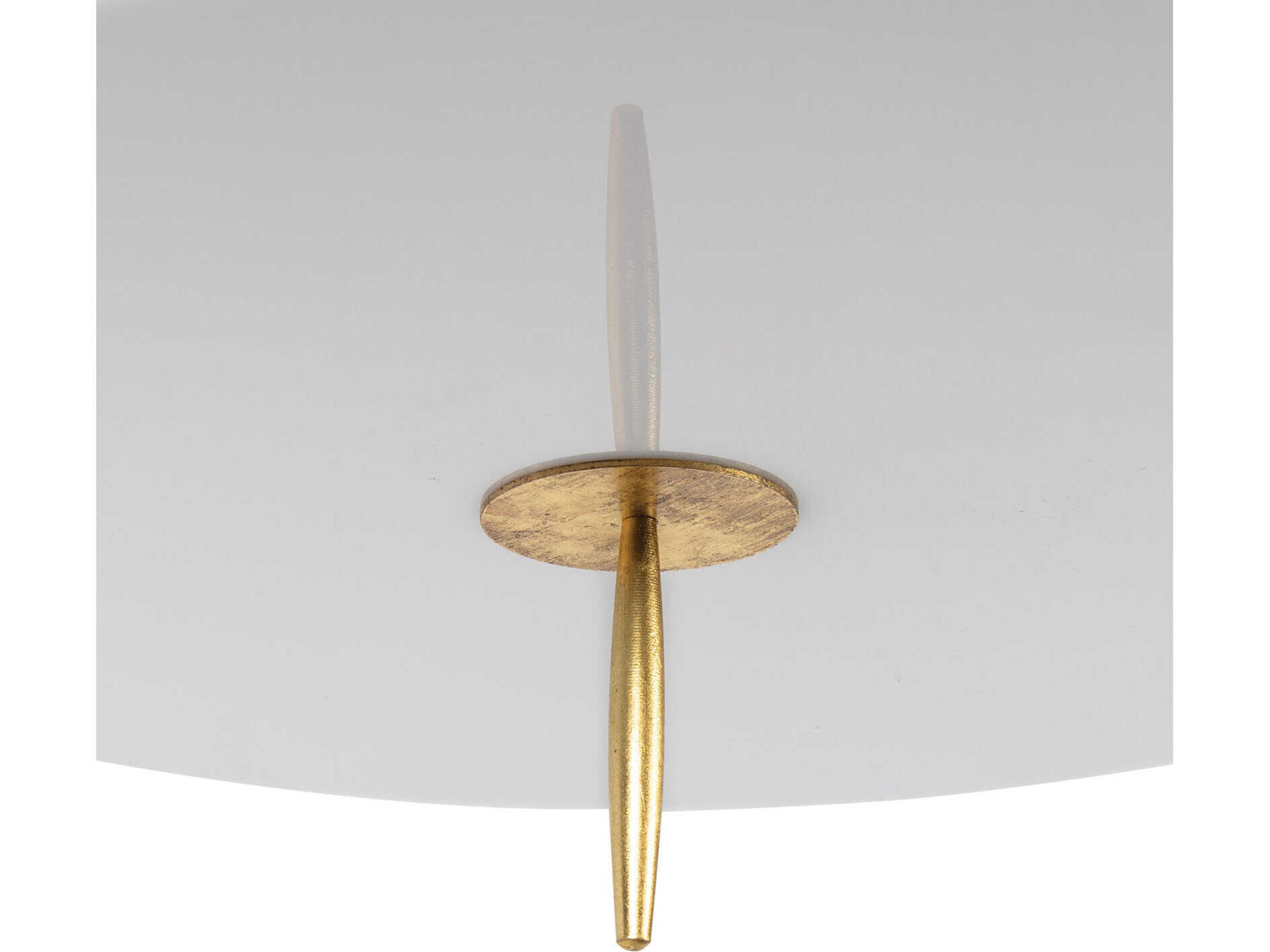 Regina Andrew Clove 3-Light Antique Gold Leaf White Pendant