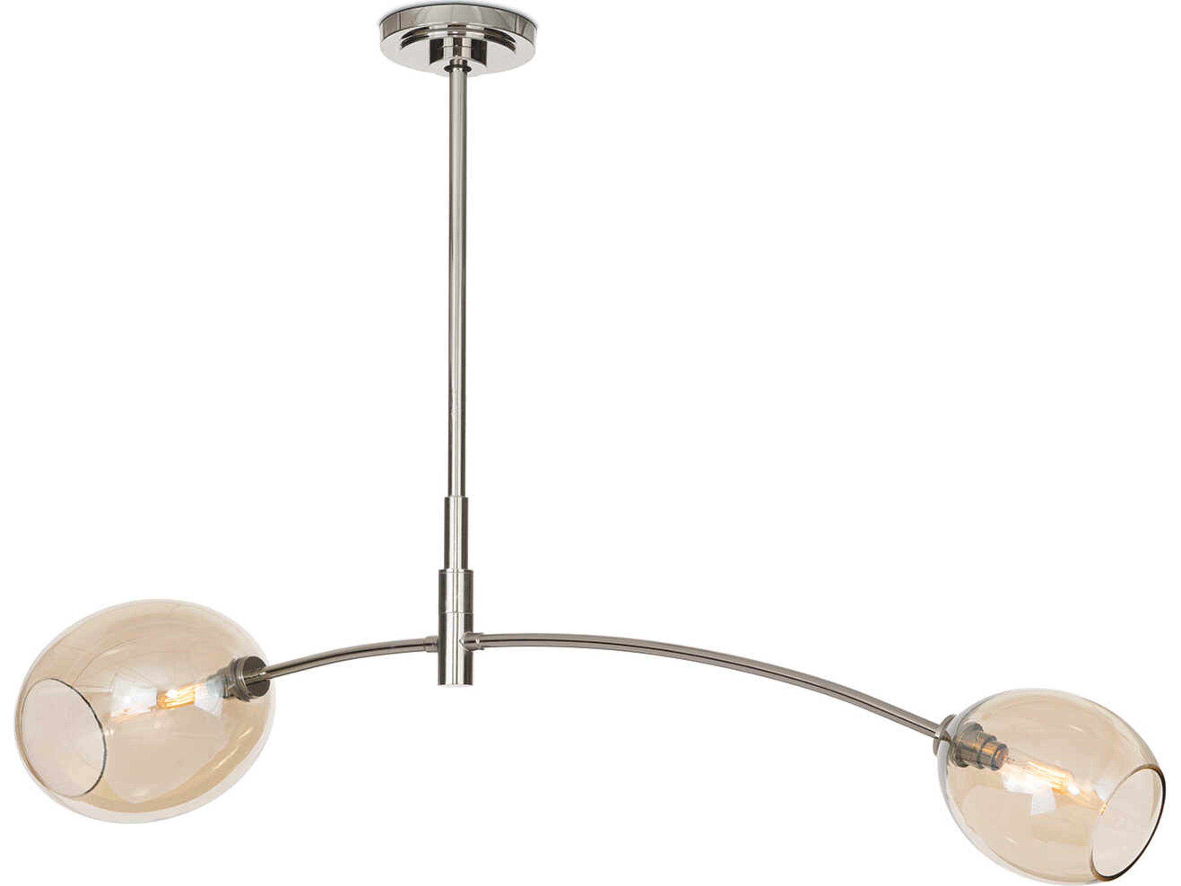 Artemis 2-Light Polished Nickel Linear Island Pendant
