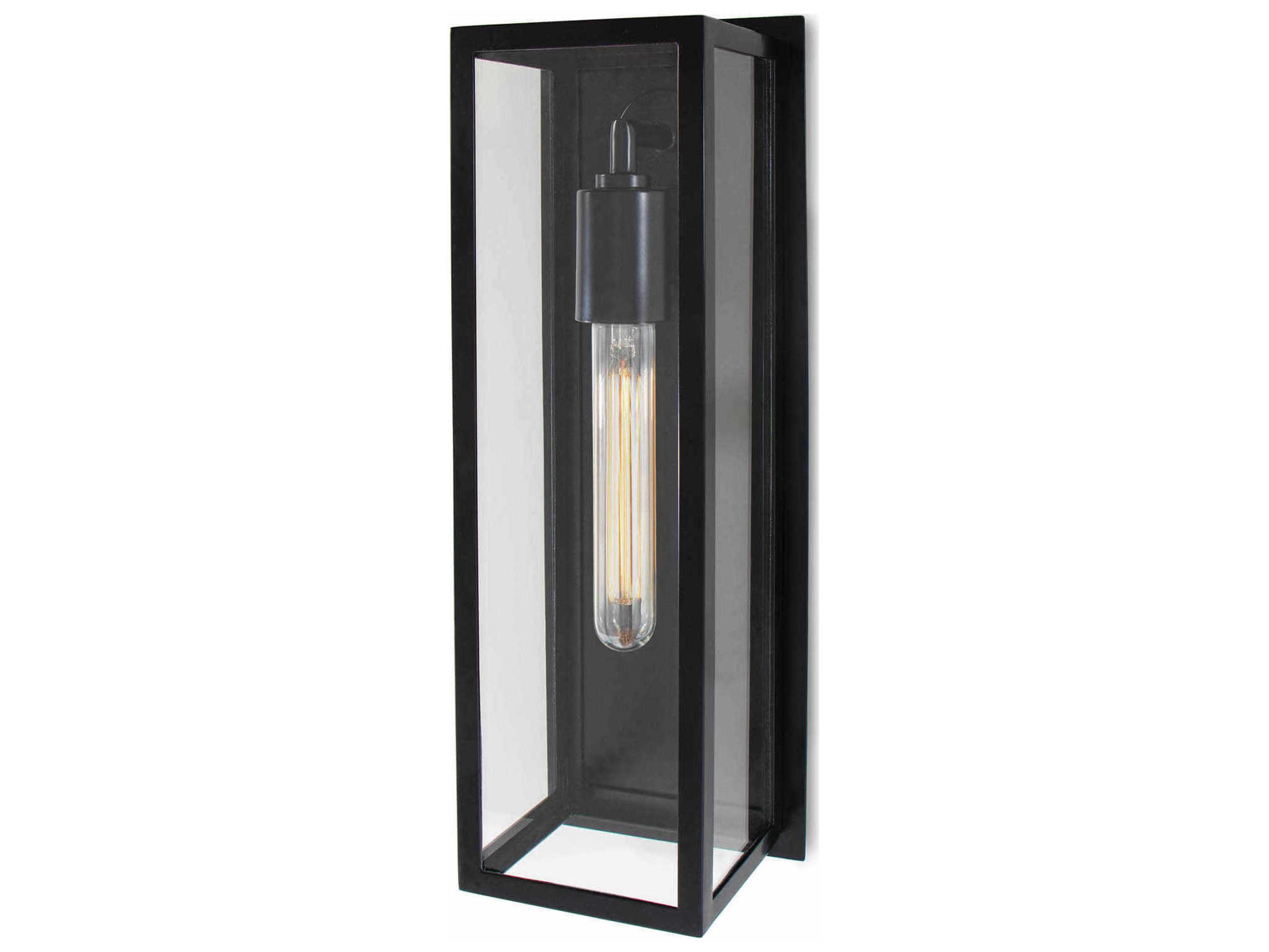 Sydney 1-Light Black Glass Wall Sconce