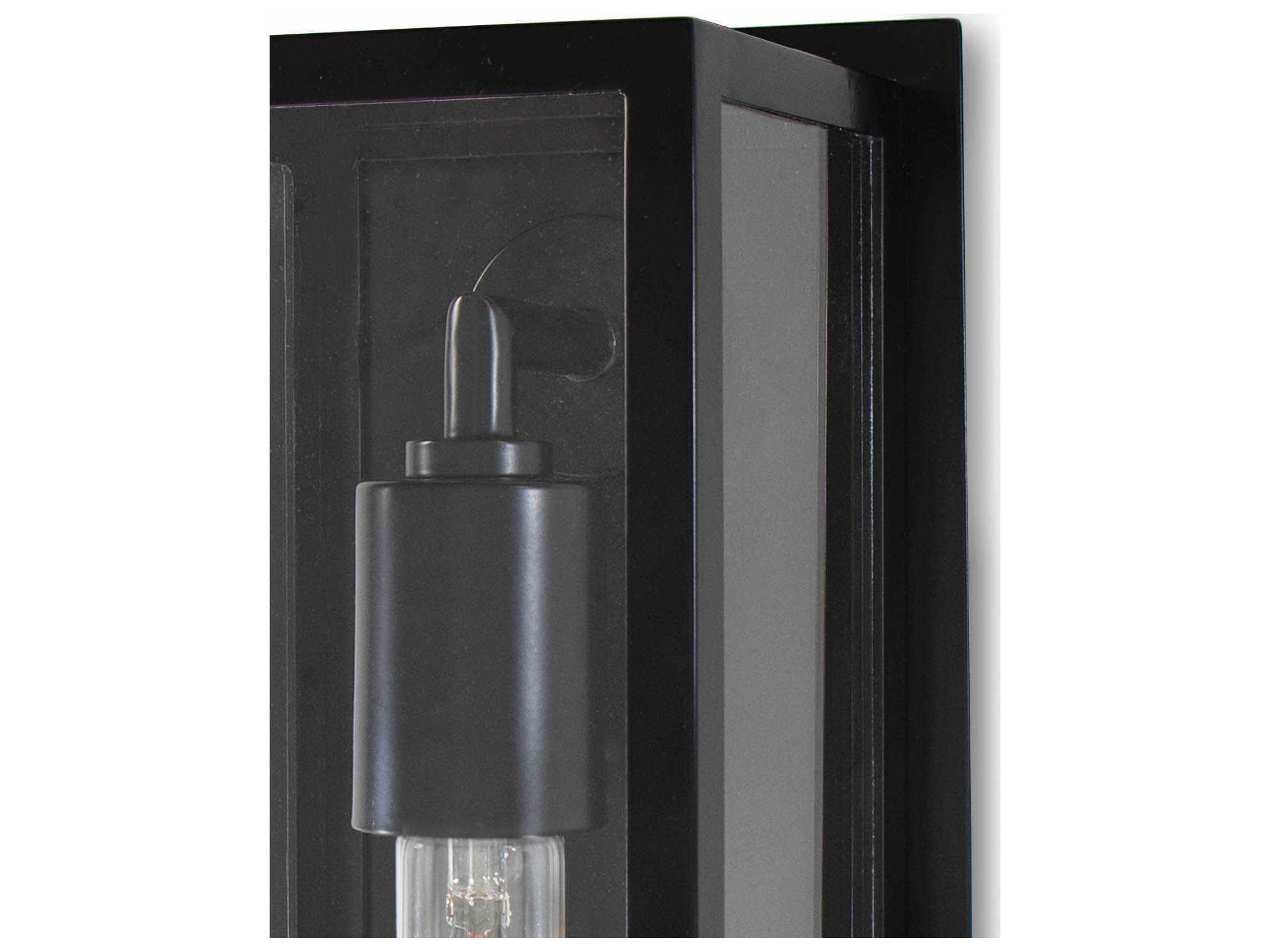 Regina Andrew Sydney 1-Light Black Glass Wall Sconce
