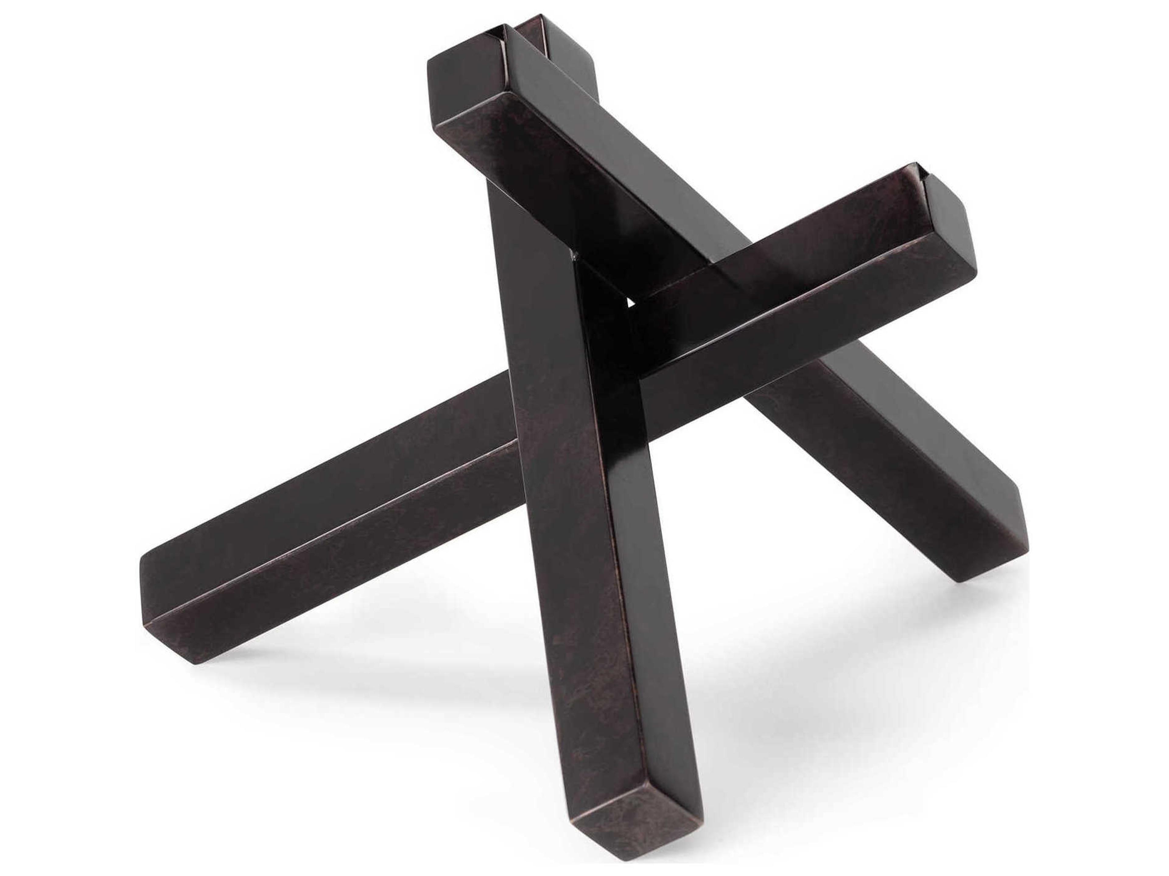 Blackened Zinc Intersecting Sculpture