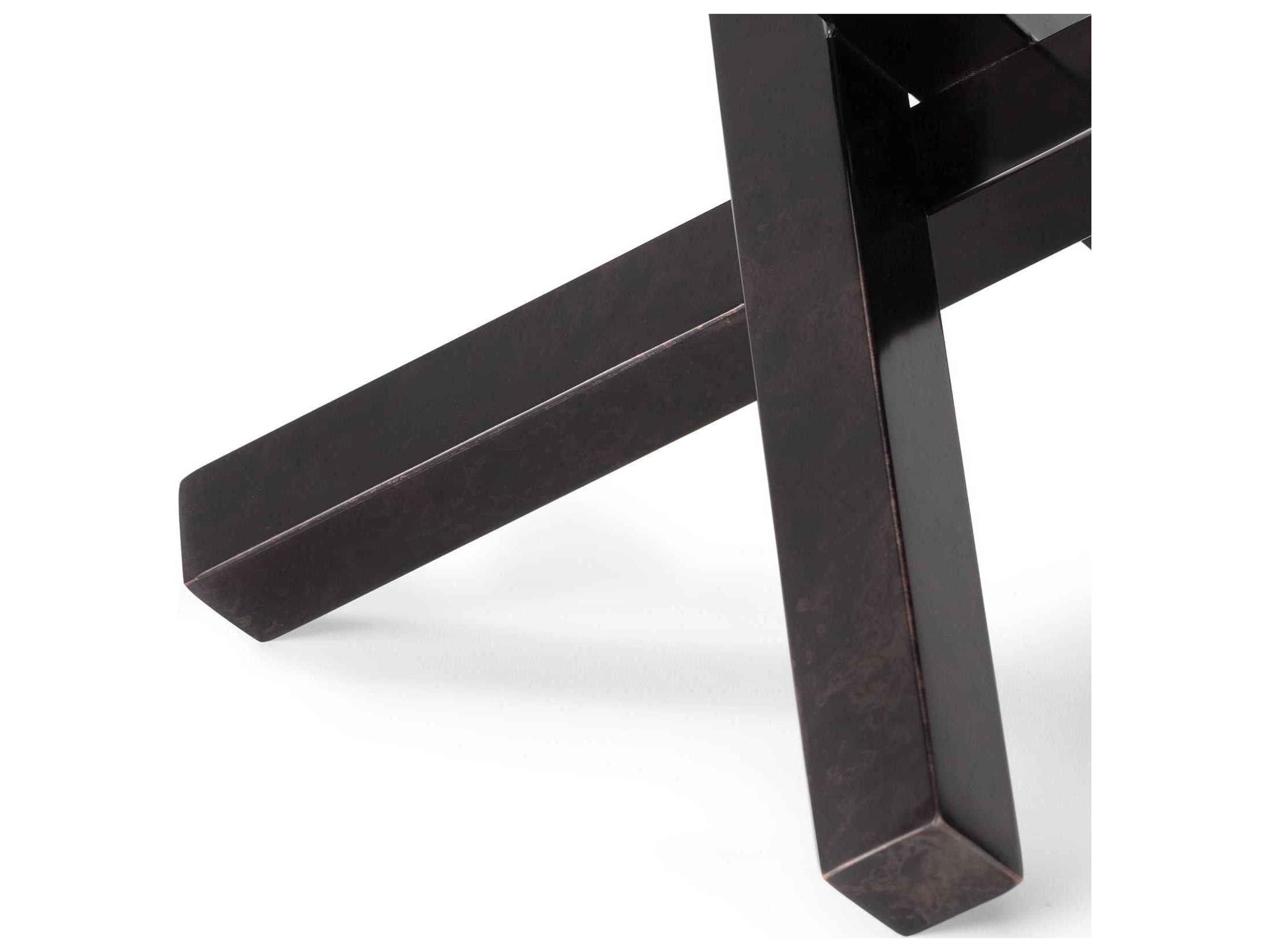 Regina Andrew Blackened Zinc Intersecting Sculpture