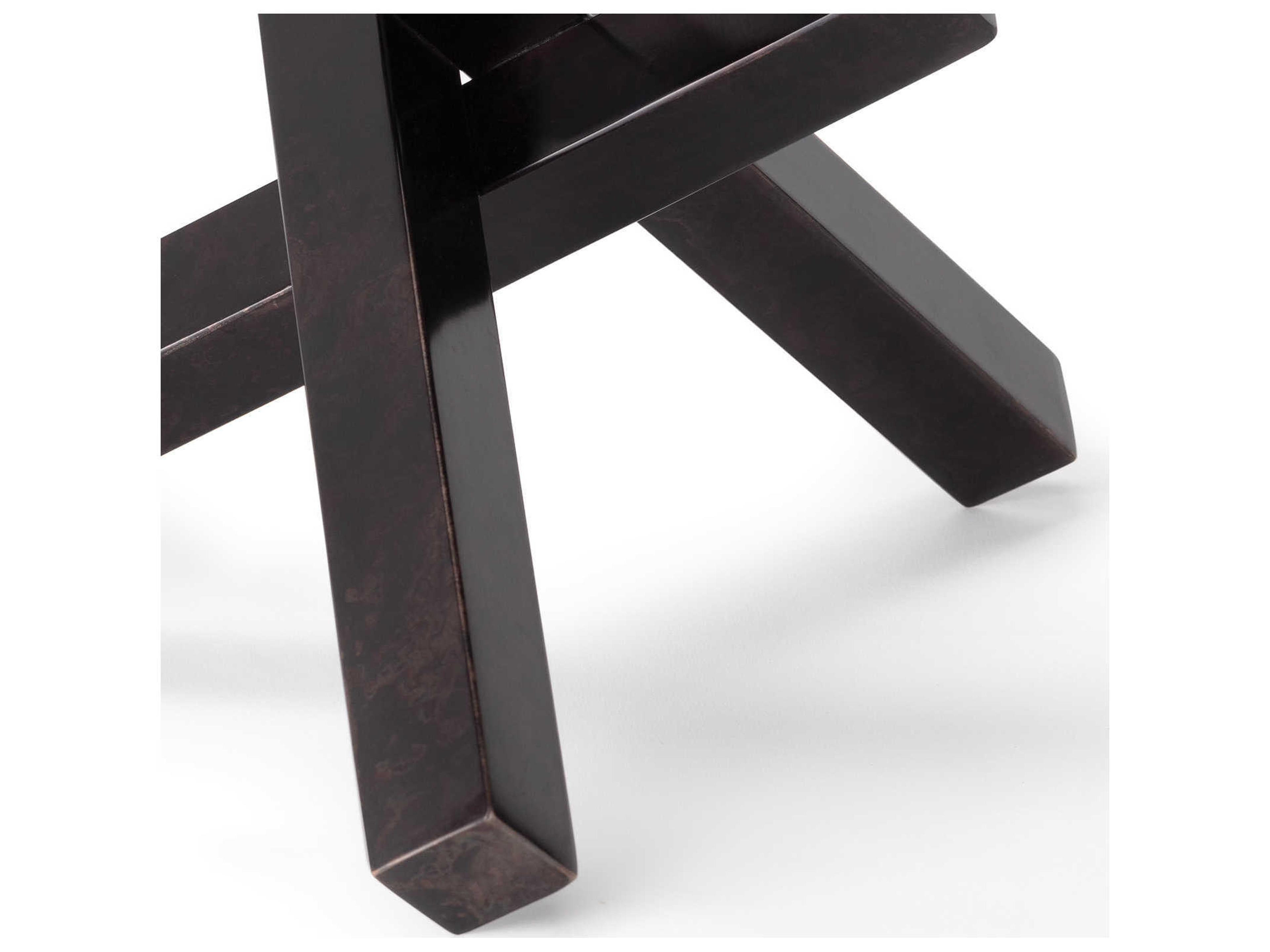 Regina Andrew Blackened Zinc Intersecting Sculpture