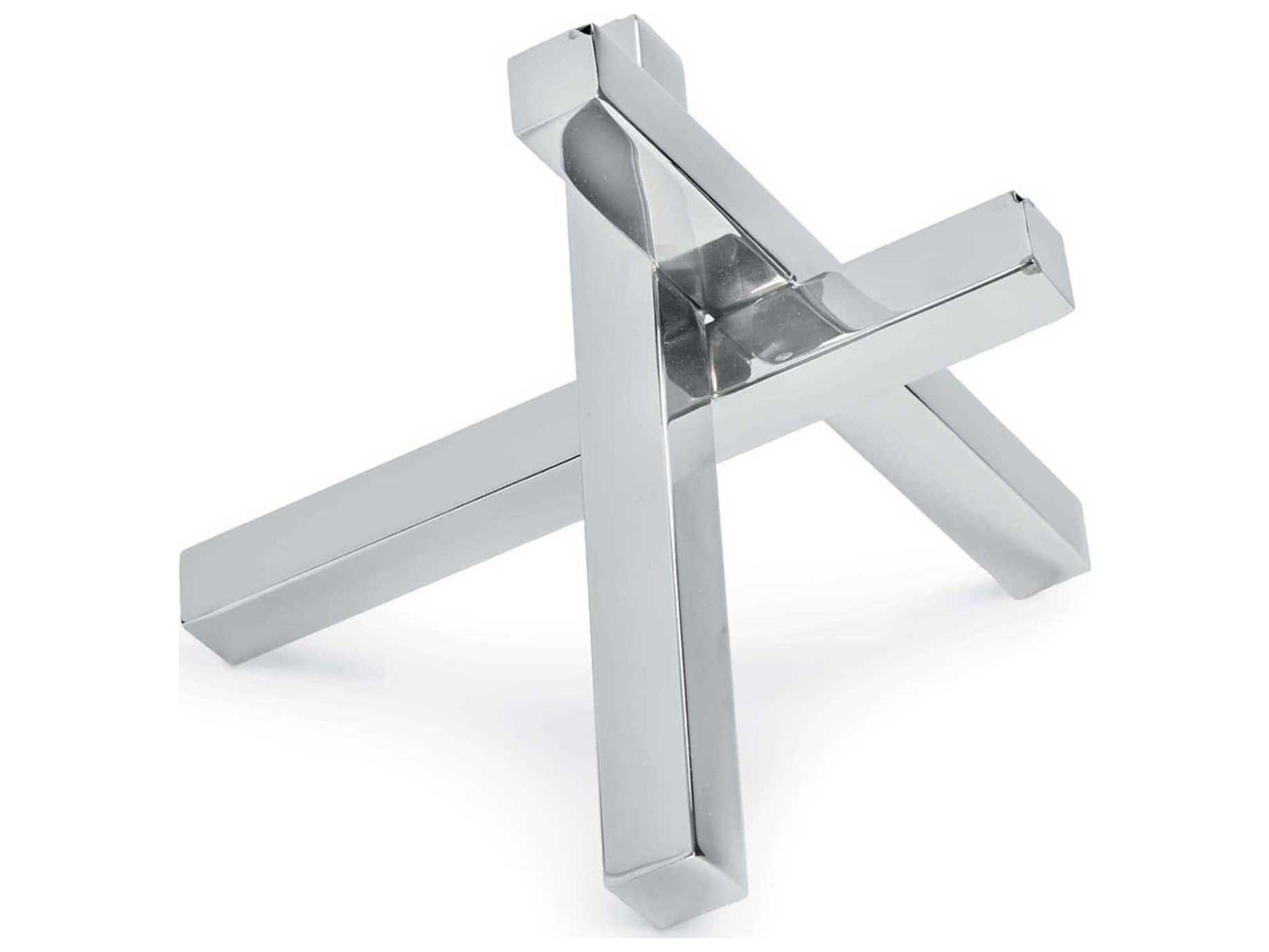Polished Nickel Intersecting Sculpture