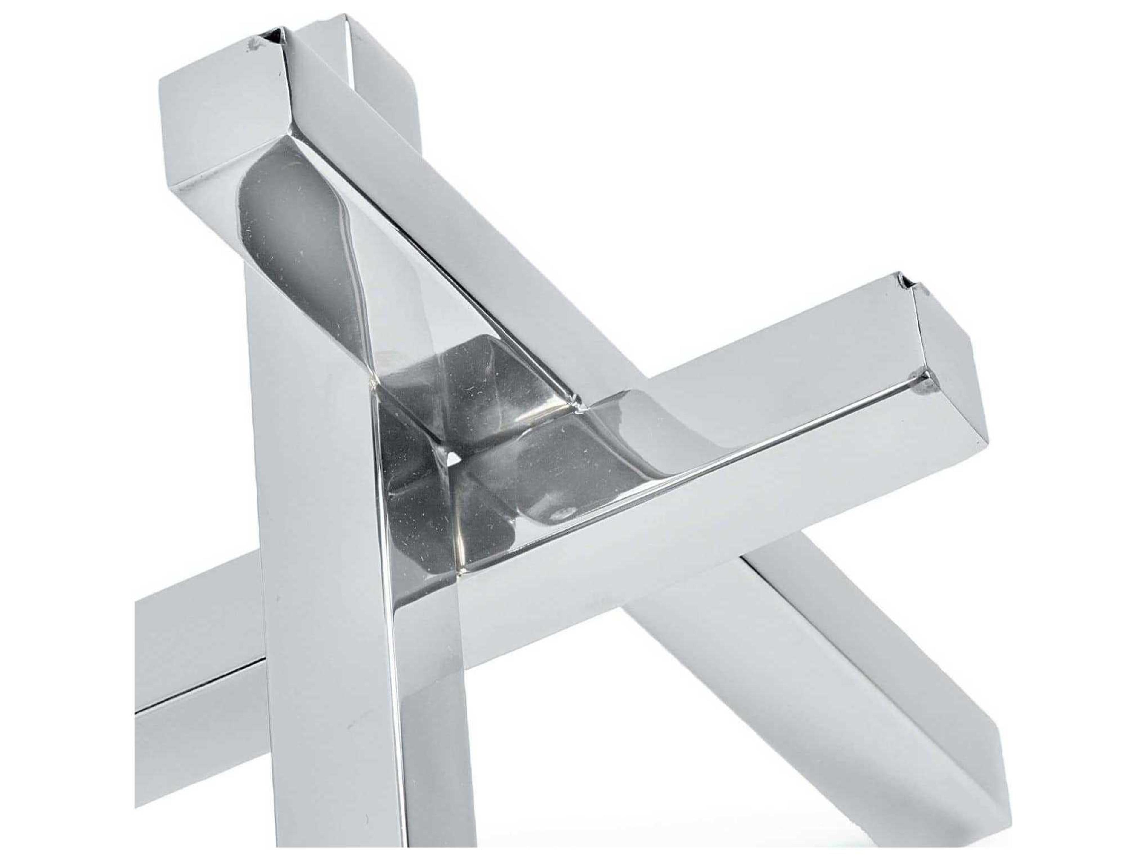 Regina Andrew Polished Nickel Intersecting Sculpture