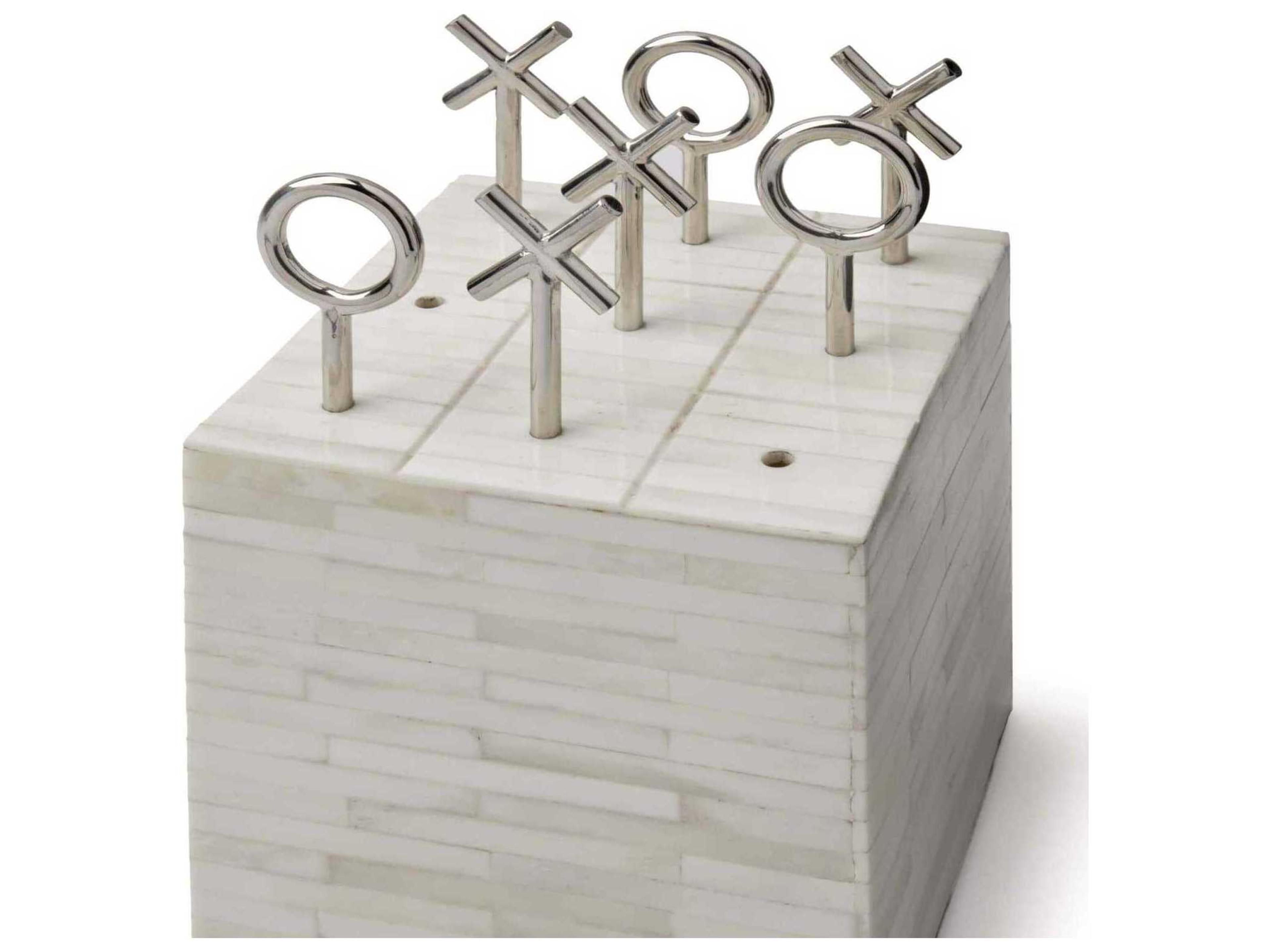 Regina Andrew White Bone Tic Tac Toe Block