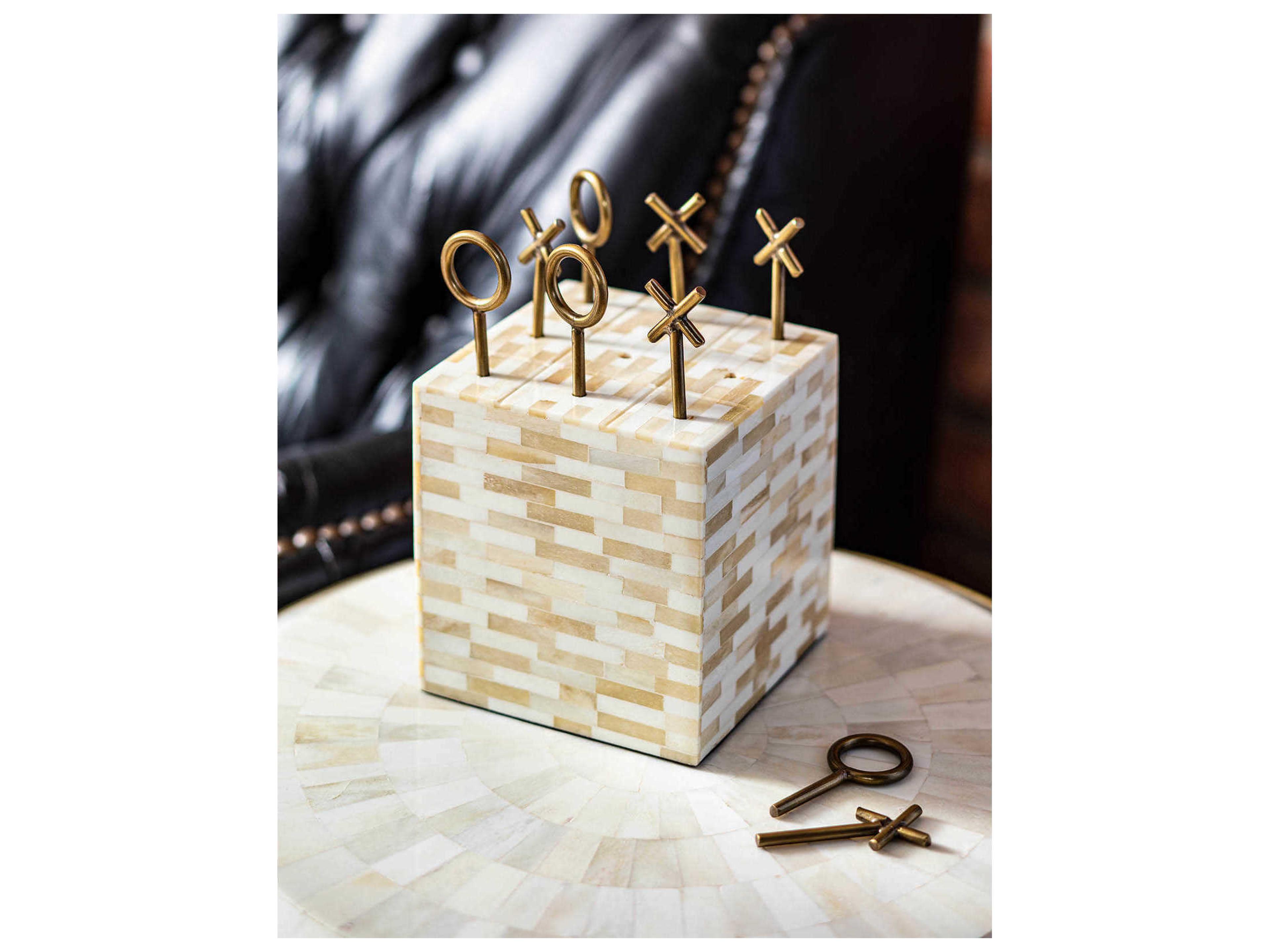 Regina Andrew Multi-Tone Bone Tic Tac Toe Block