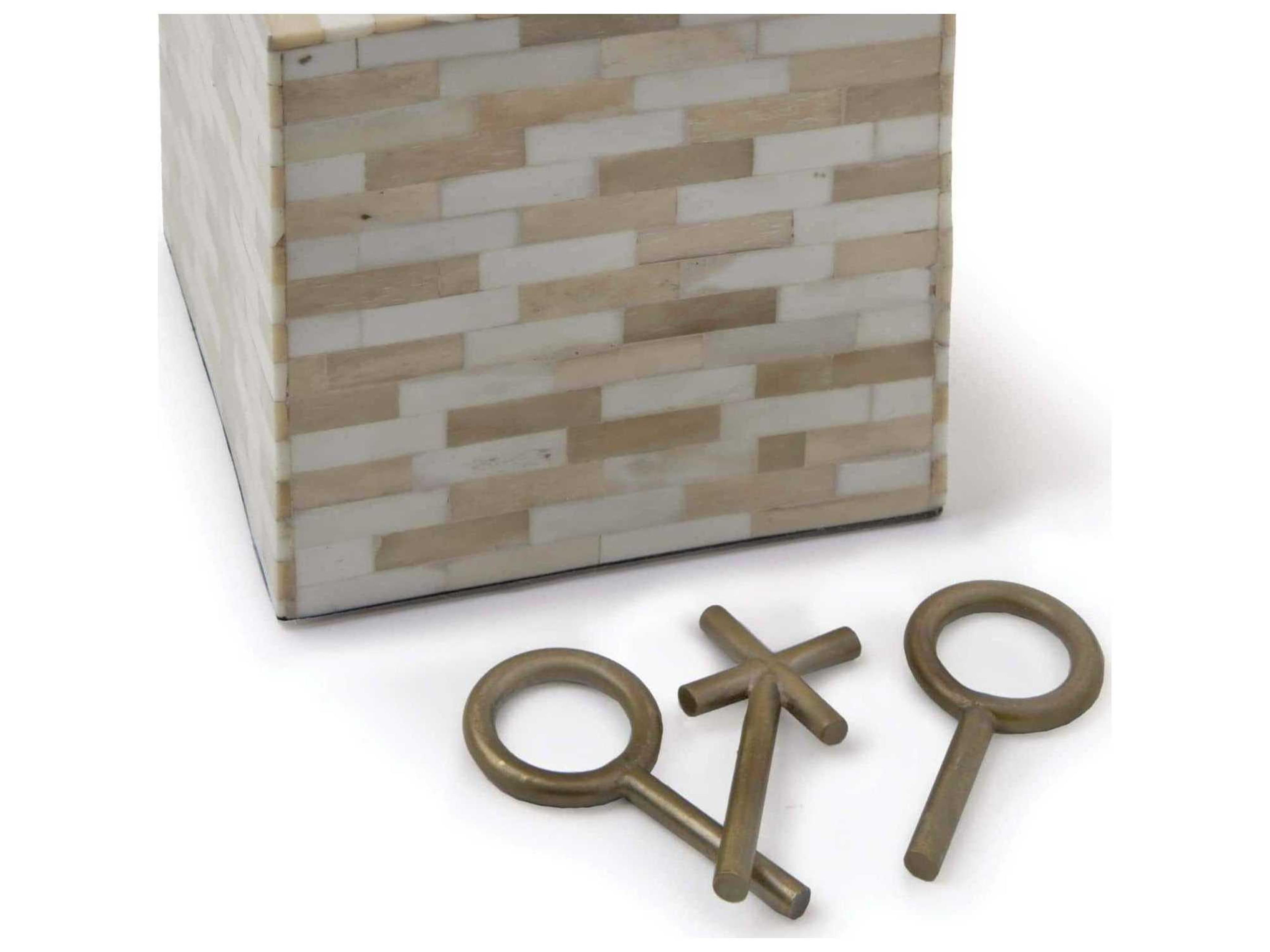 Regina Andrew Multi-Tone Bone Tic Tac Toe Block