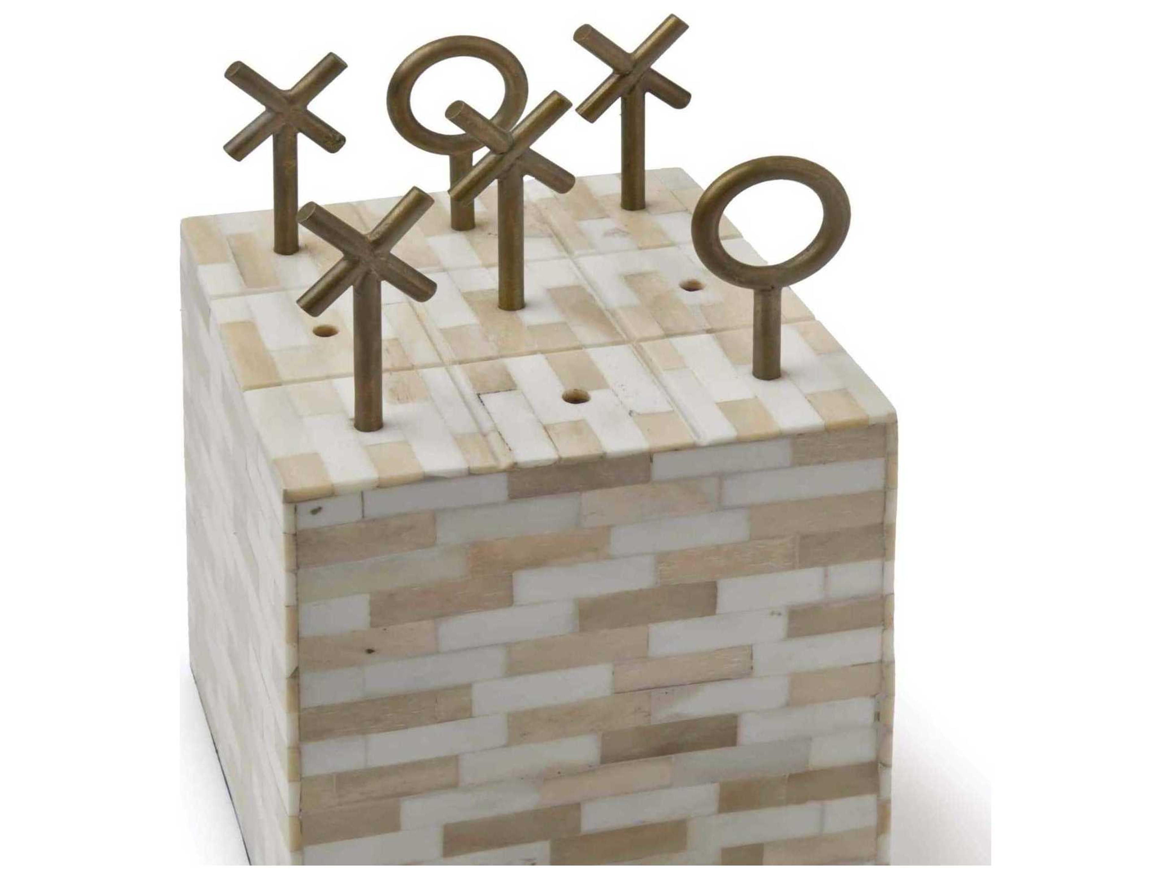 Regina Andrew Multi-Tone Bone Tic Tac Toe Block