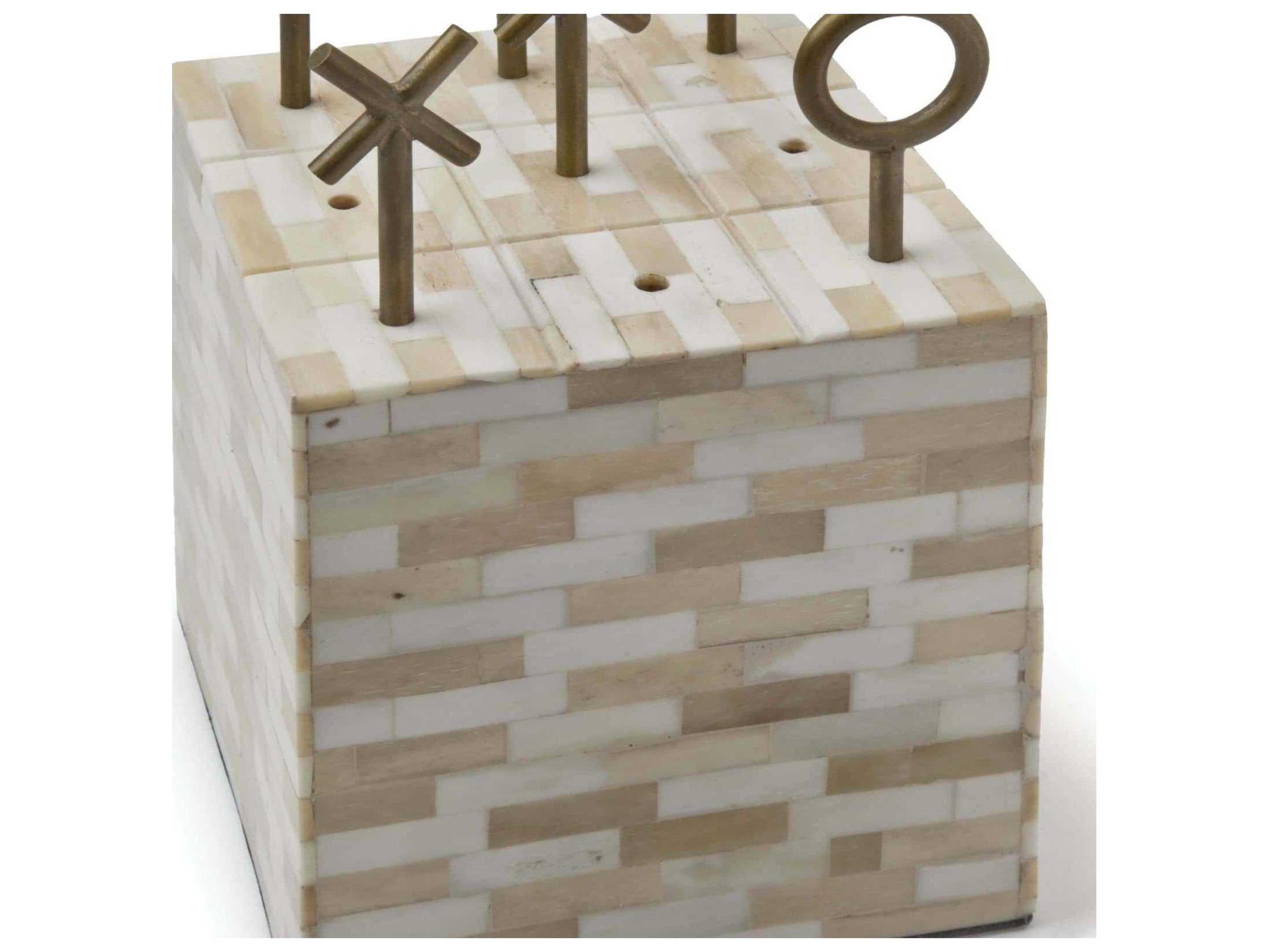 Regina Andrew Multi-Tone Bone Tic Tac Toe Block