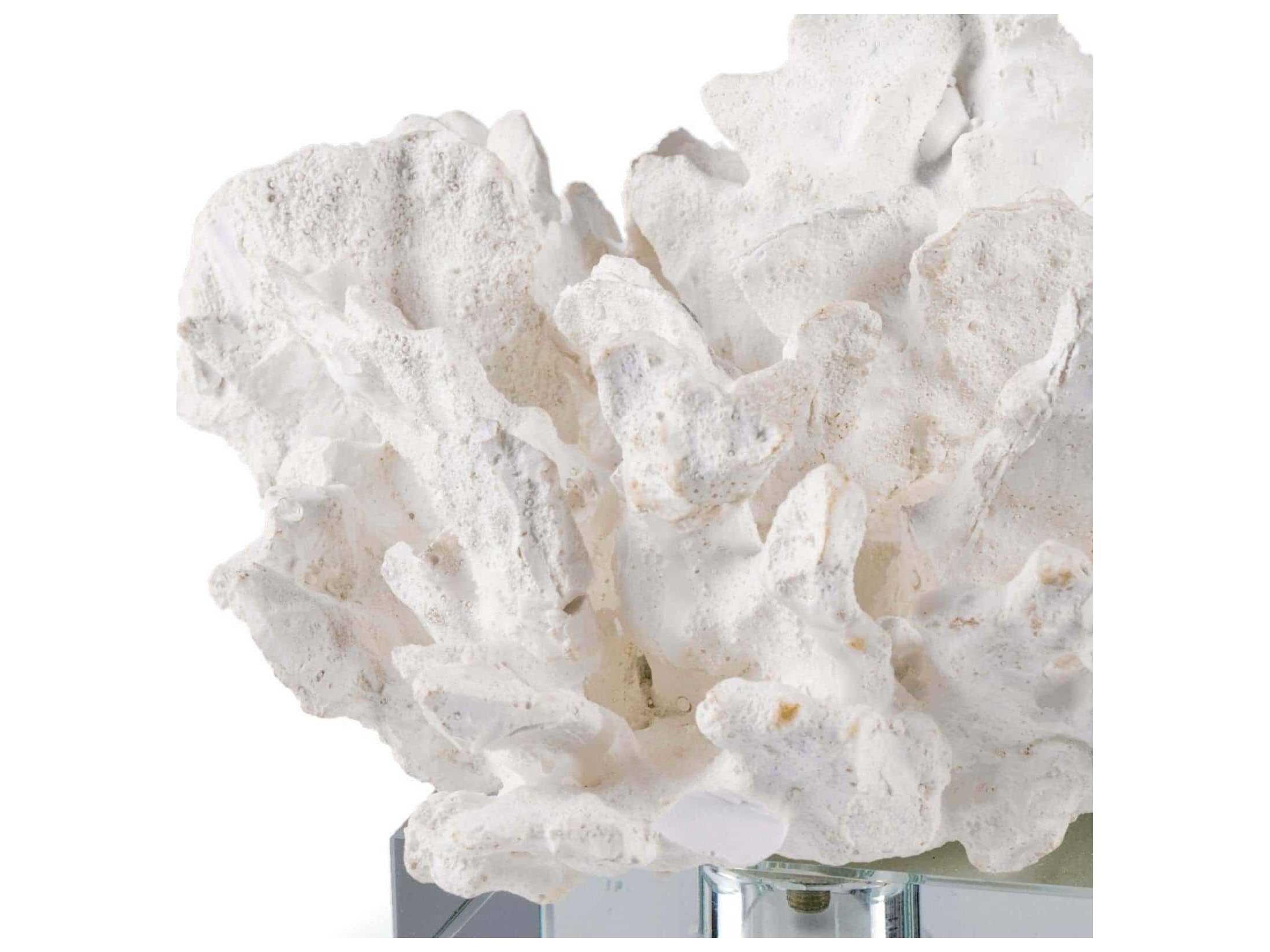 Regina Andrew White Flower Coral On Crystal Base
