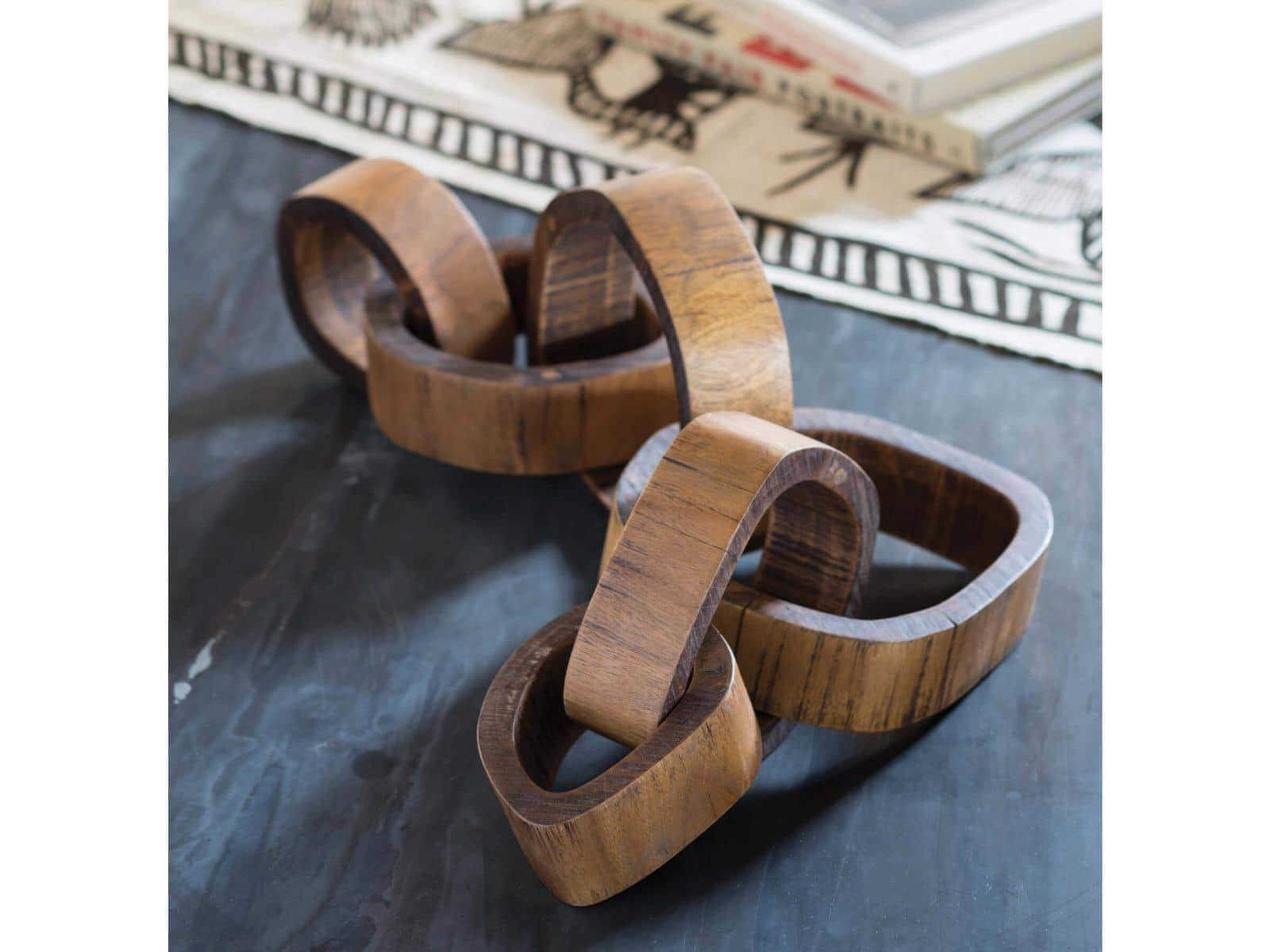 Regina Andrew Natural Wood Links Centerpiece Sculpture