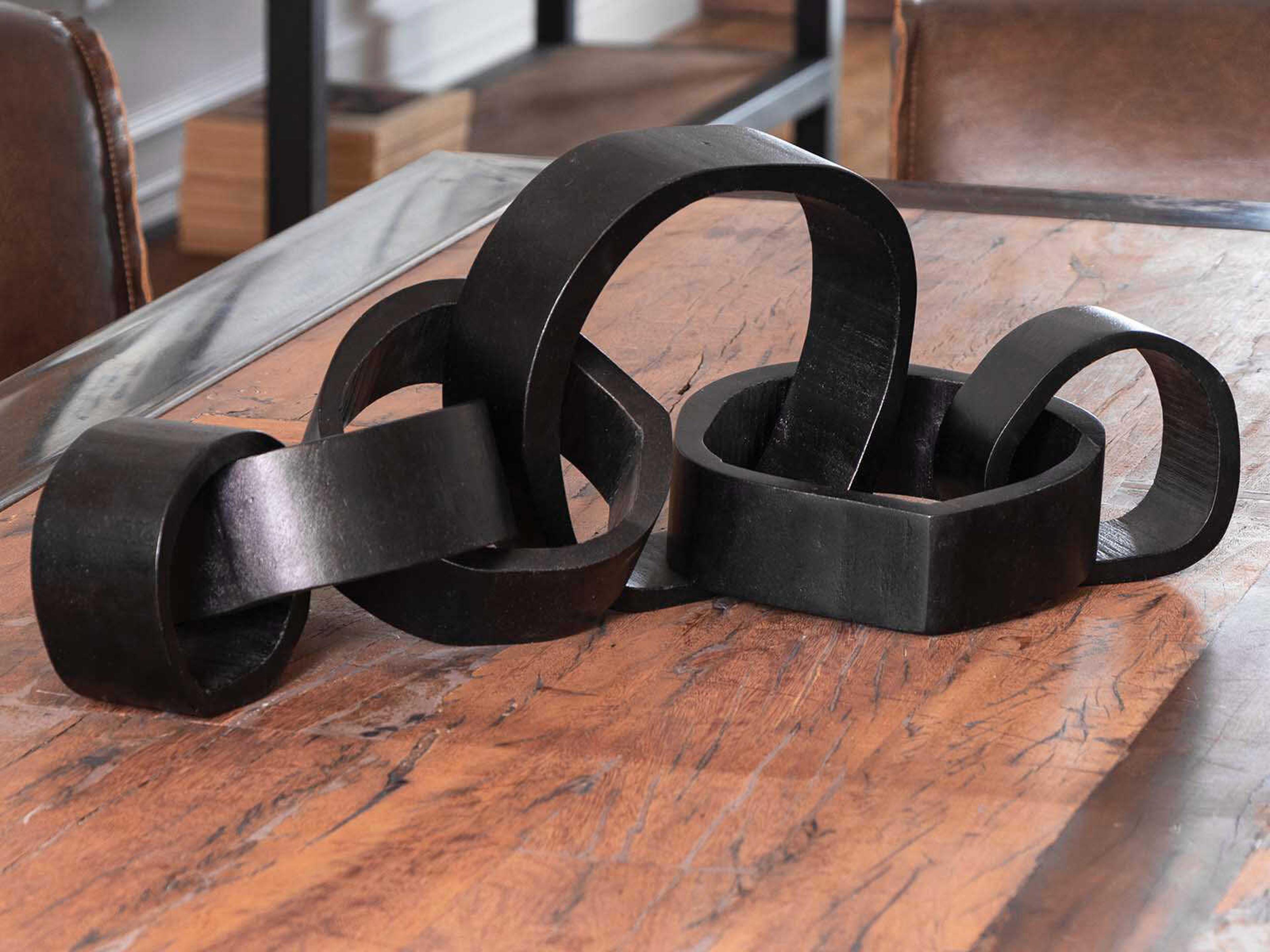 Regina Andrew Black Wooden Links Centerpiece