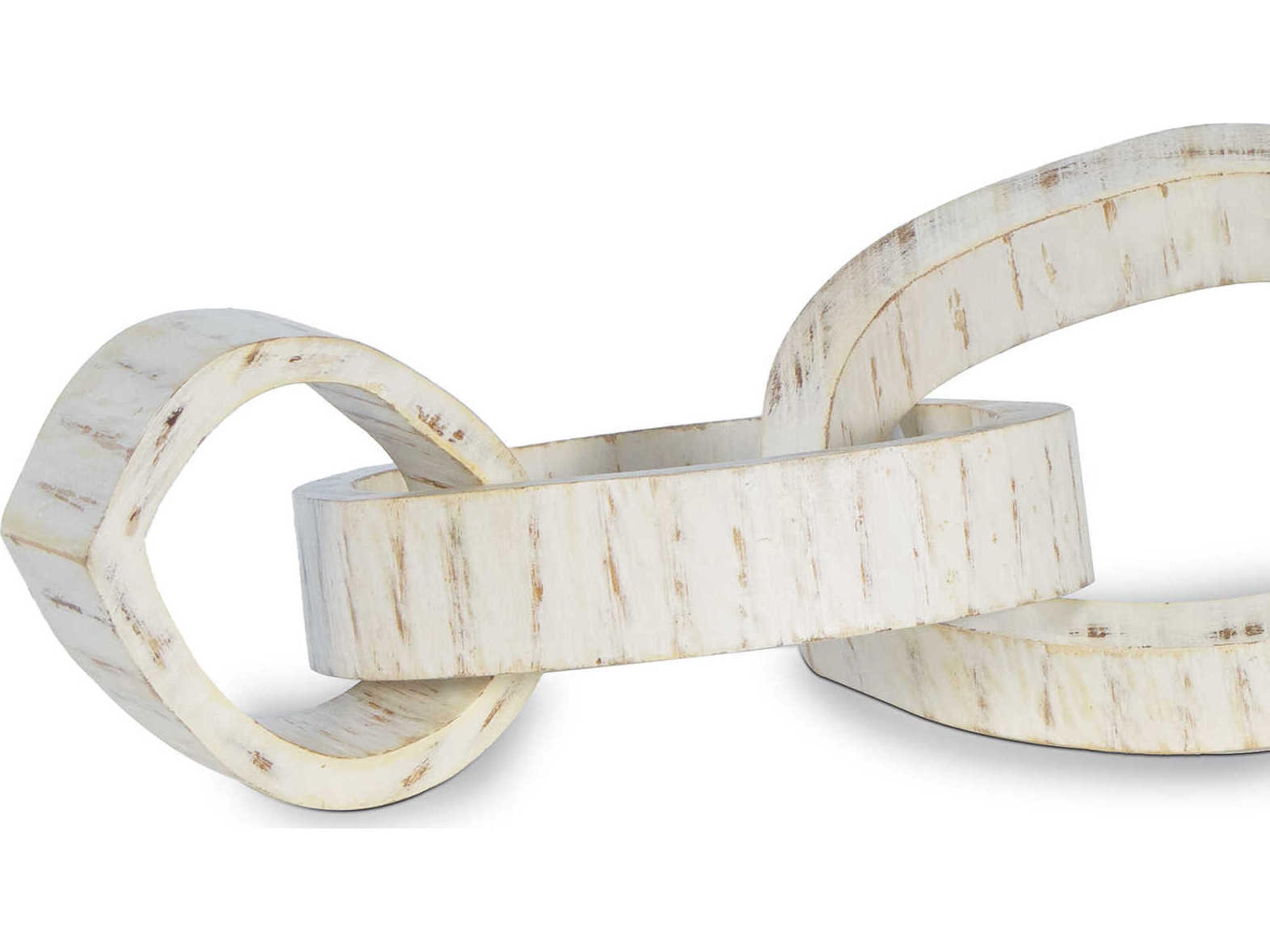 Regina Andrew White Wooden Links Centerpiece
