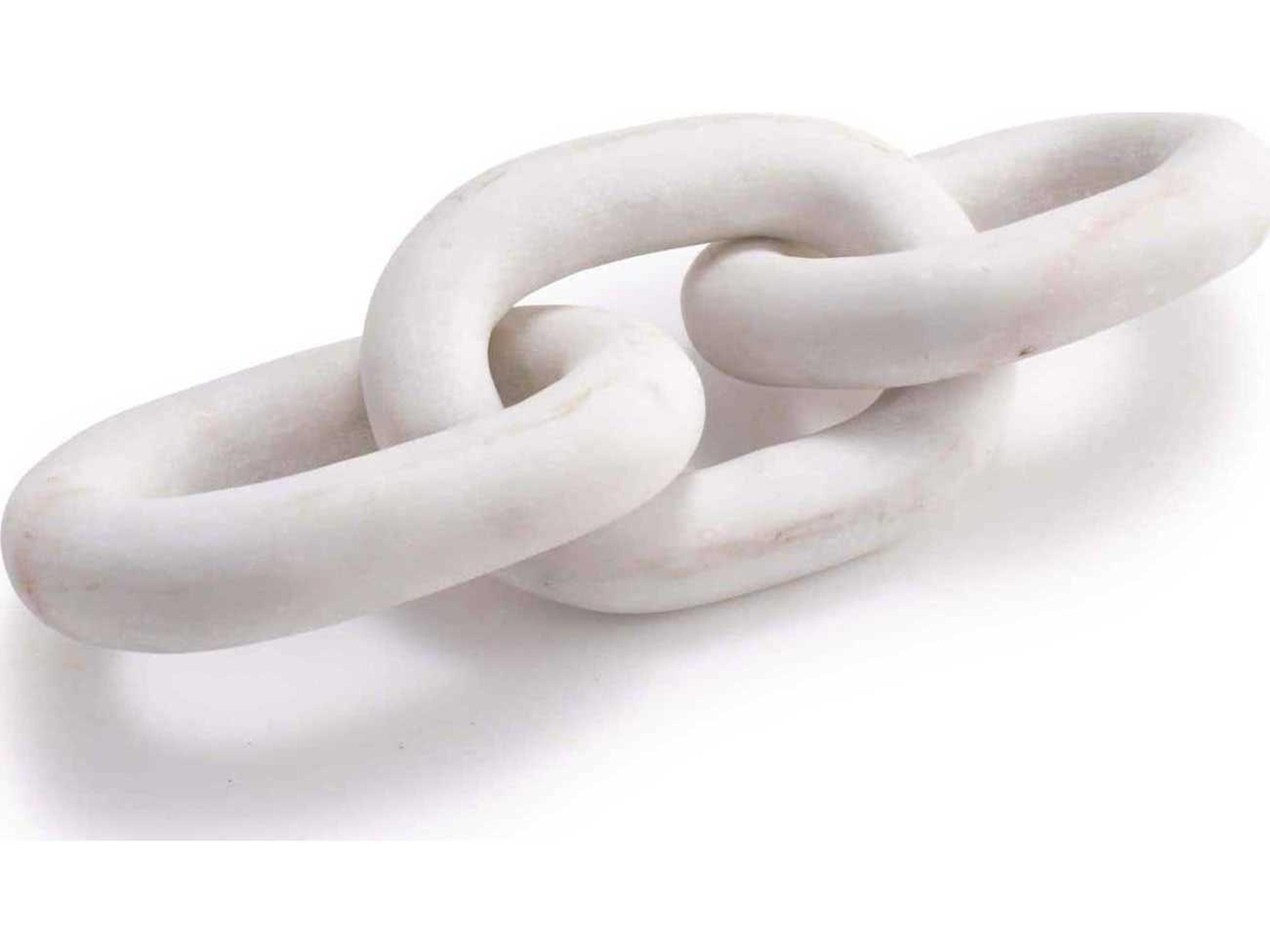 Marble Chain Link Object Modern Decorative Accent