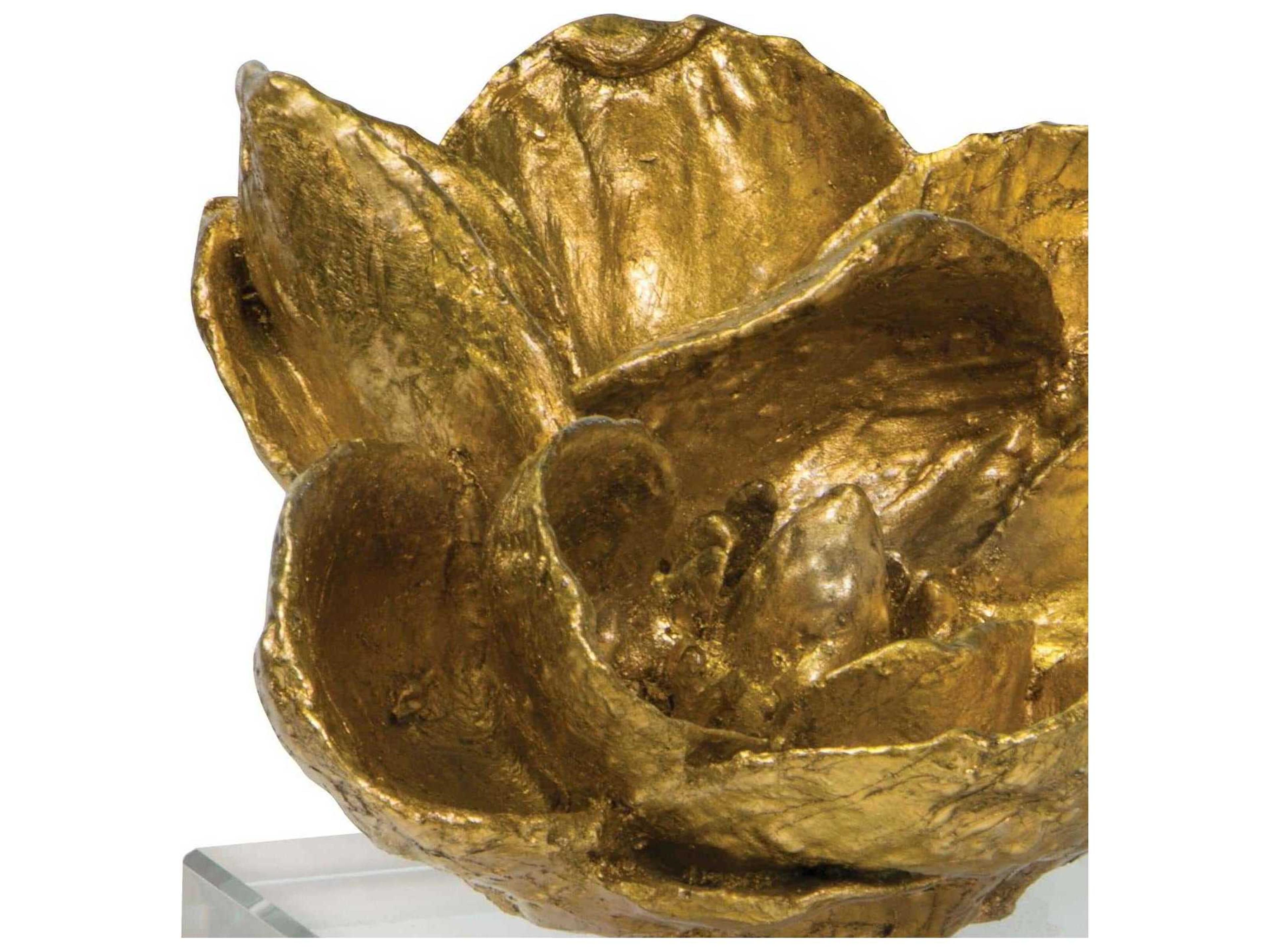 Regina Andrew Gold Leaf Magnolia Sculpture