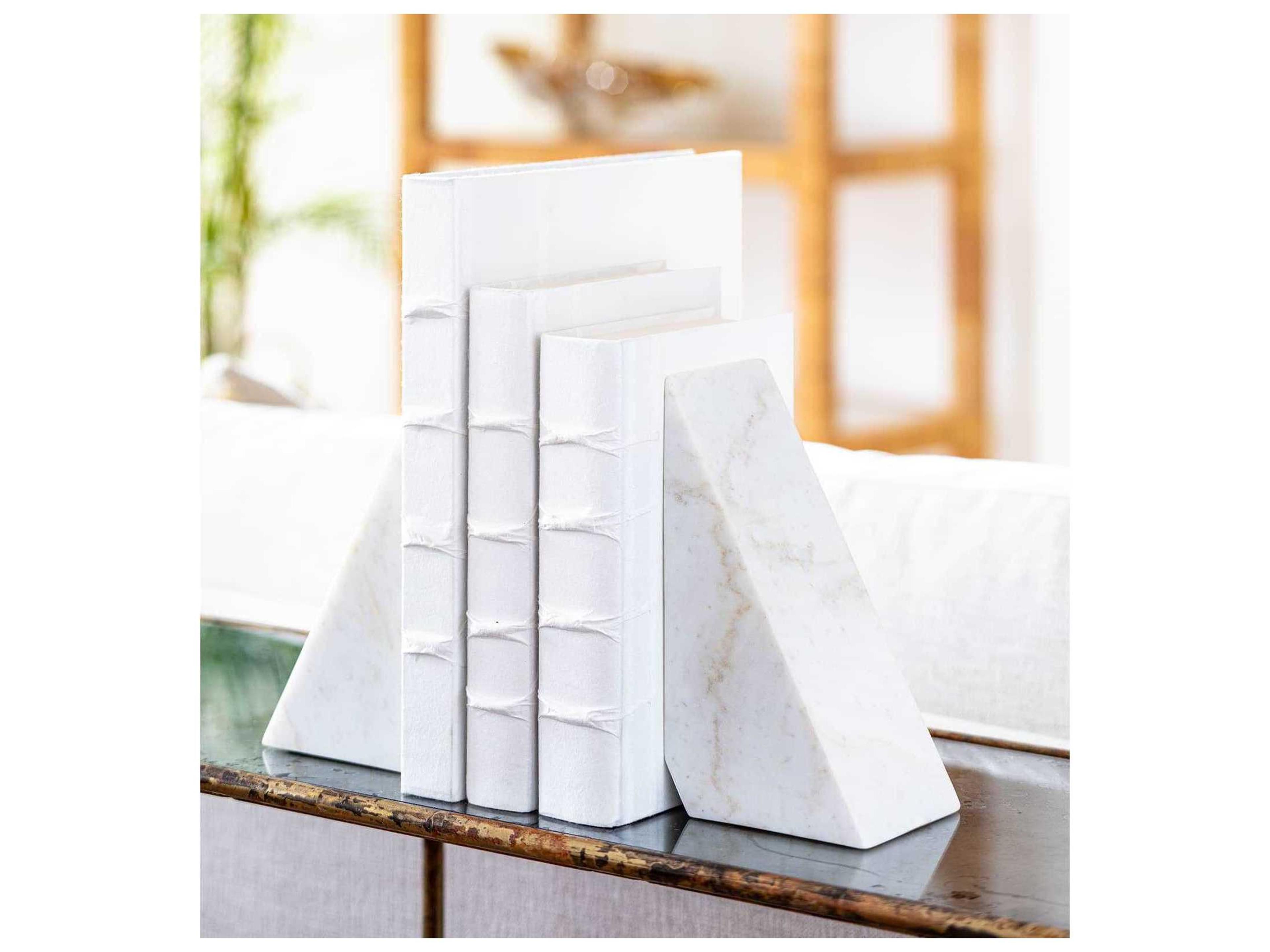 Regina Andrew White Othello Marble Bookends
