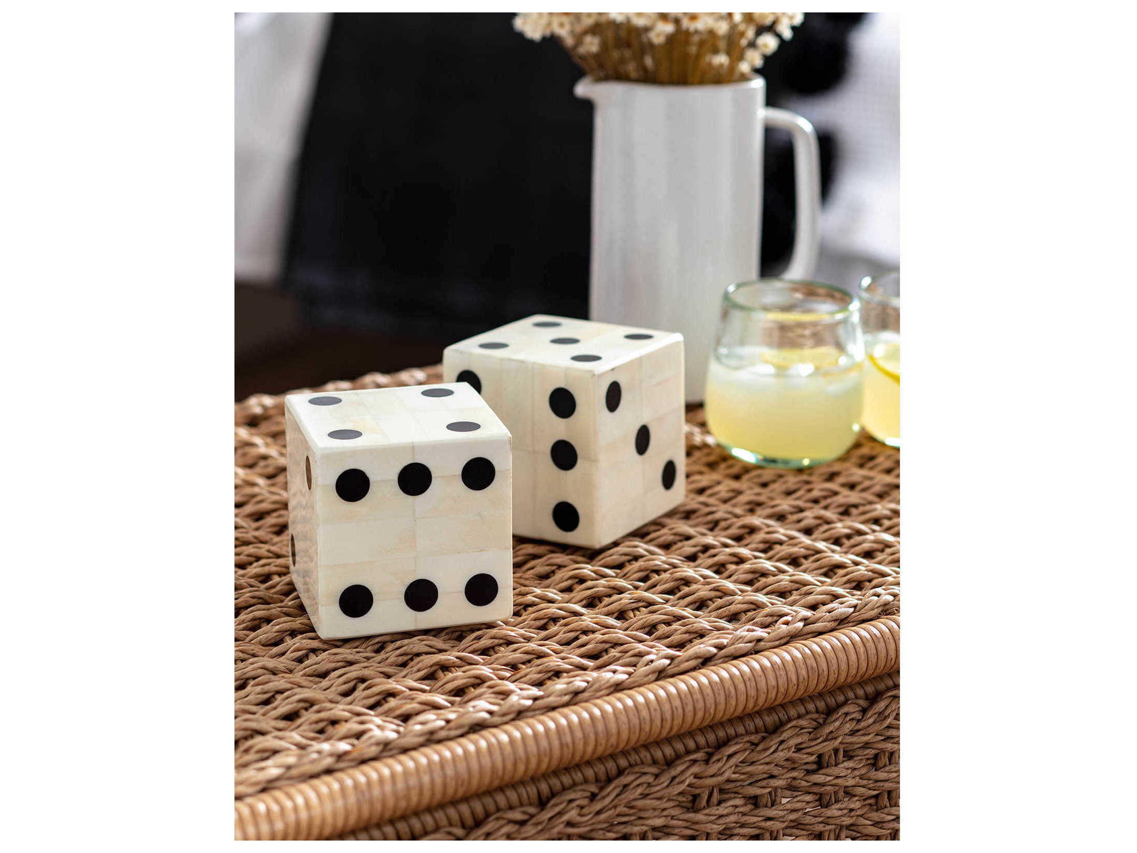 Regina Andrew Oversized Bone Gaming Dice Set of 2