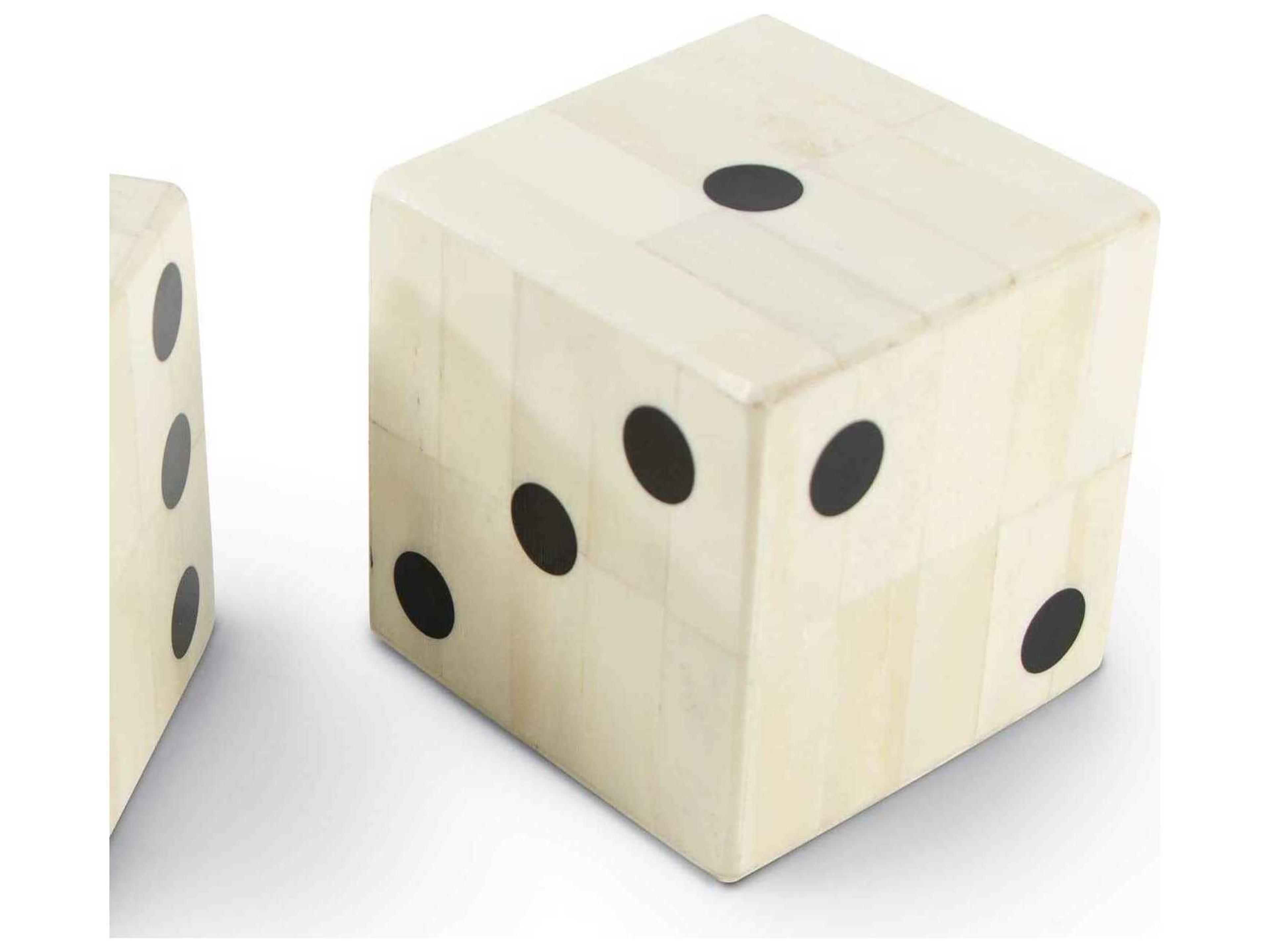 Regina Andrew Oversized Bone Gaming Dice Set of 2
