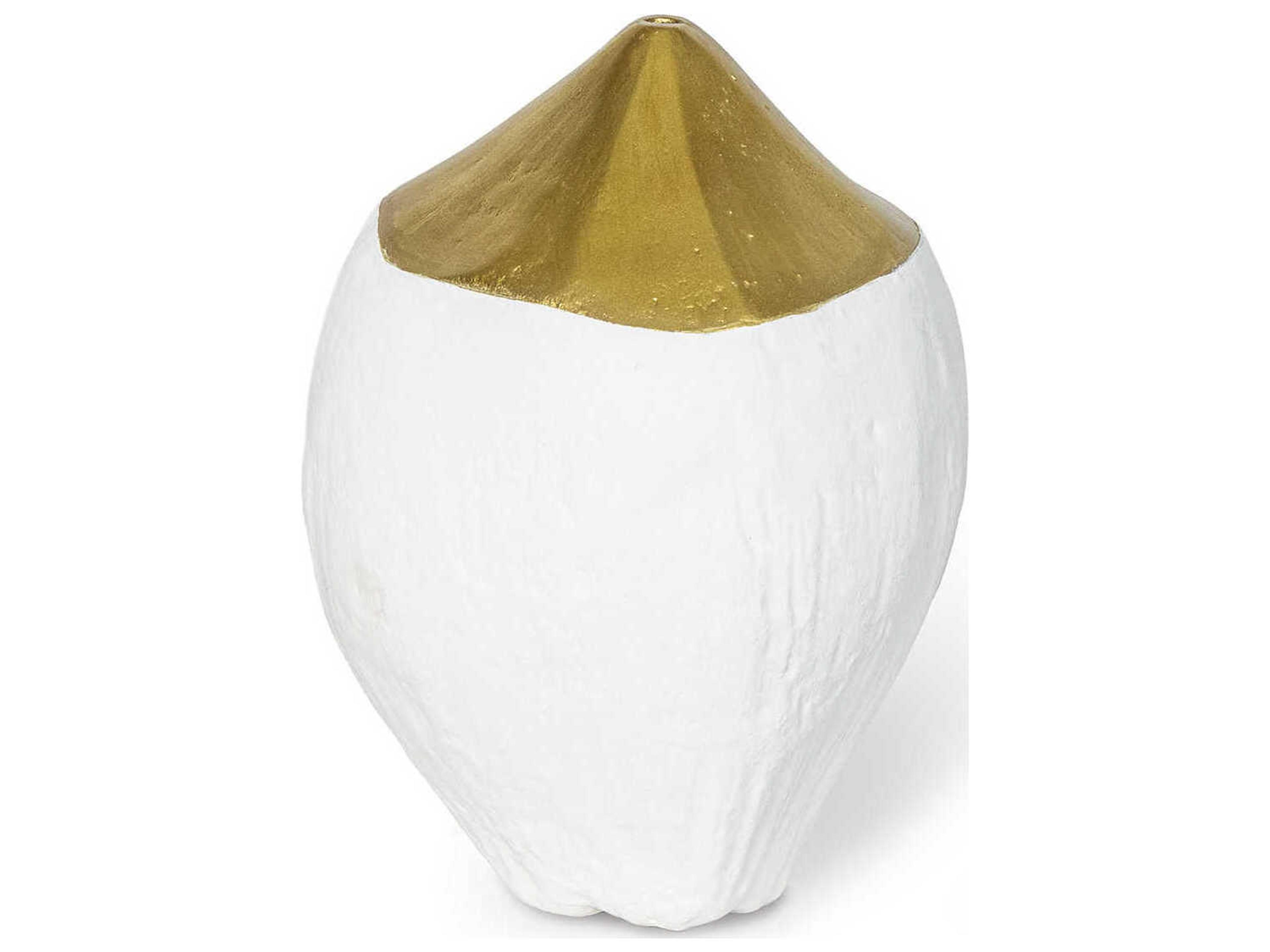 White Coco Metal Vase