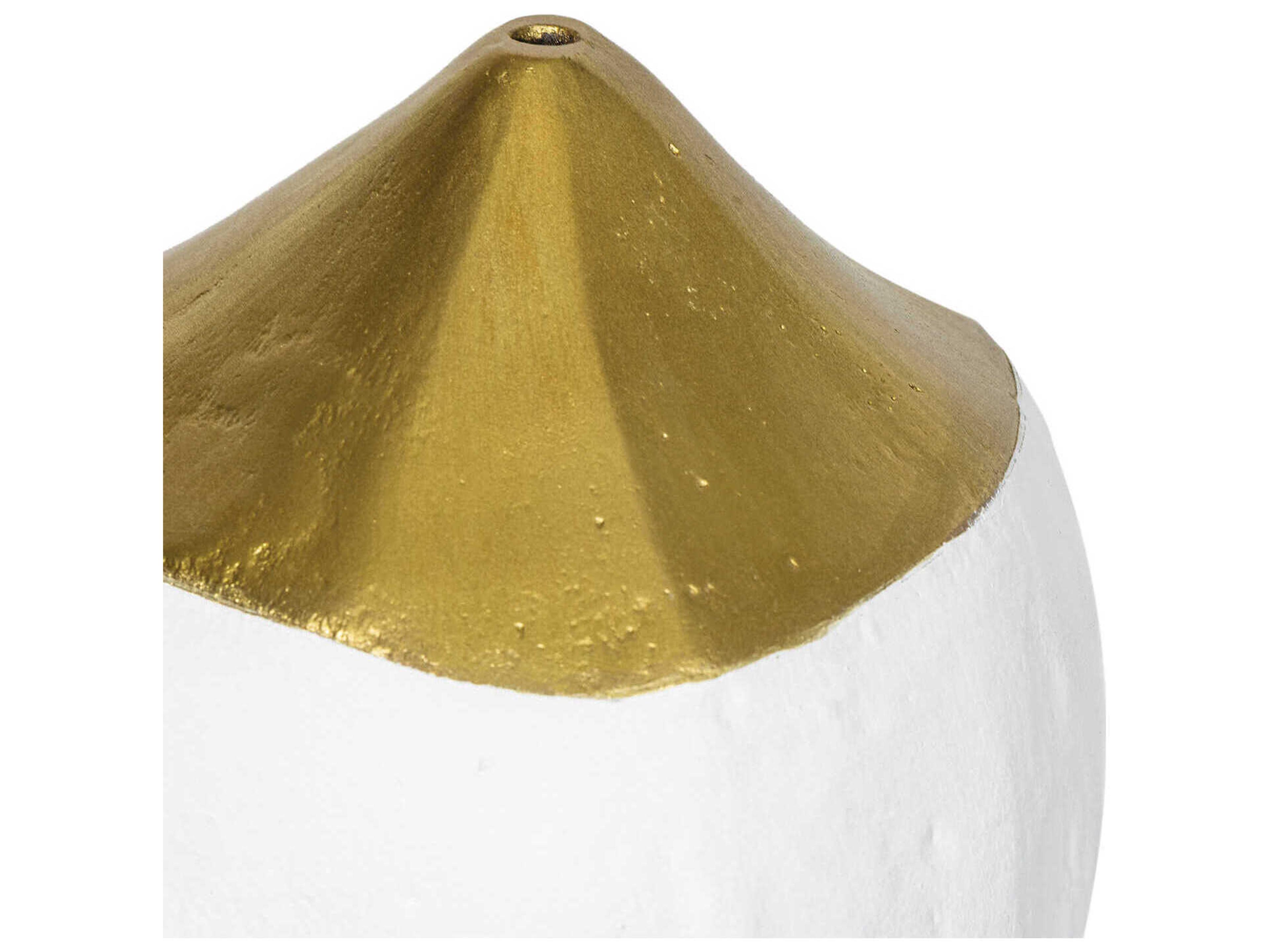 Regina Andrew White Coco Metal Vase