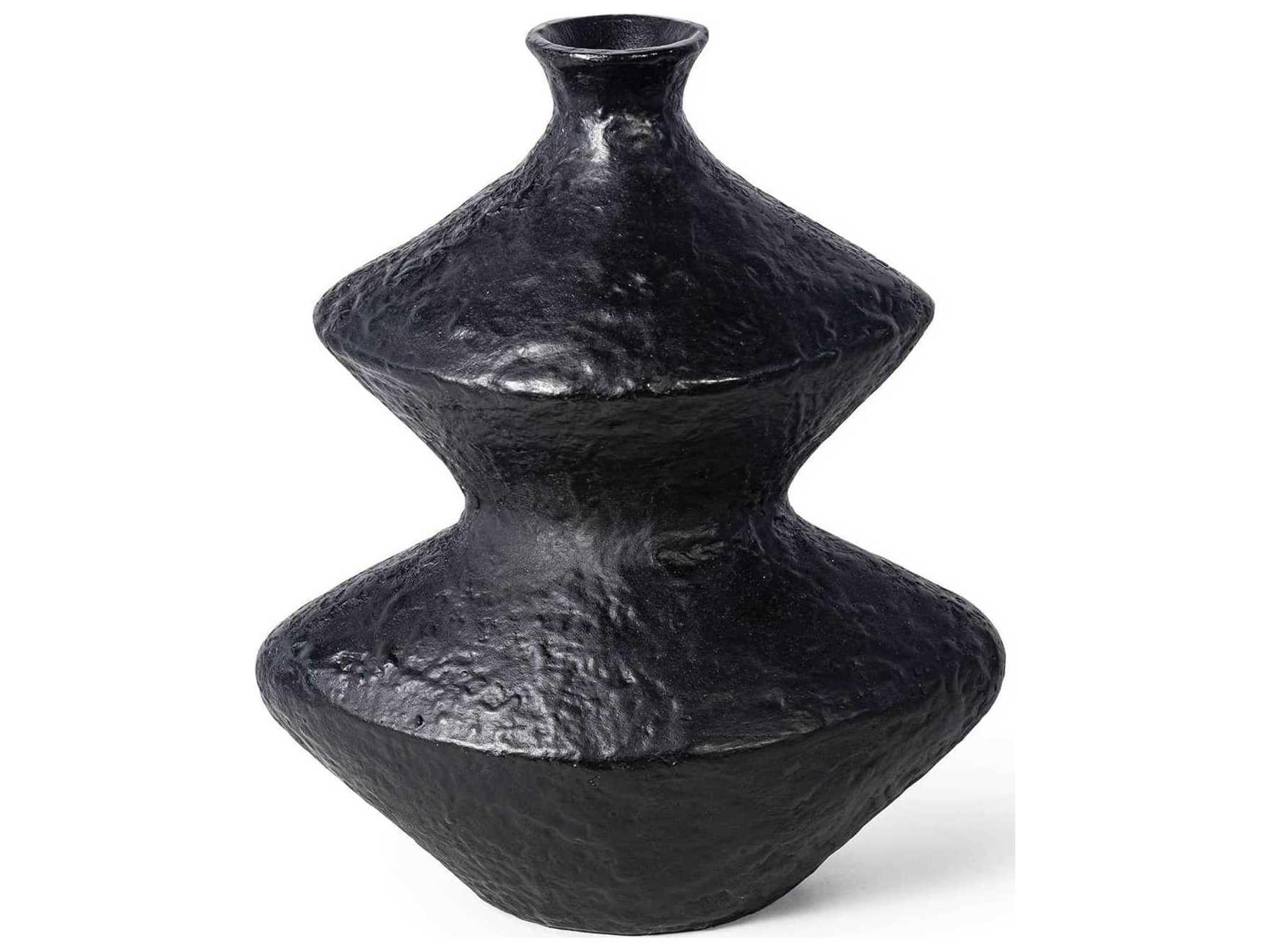 Black Poe Metal Vase