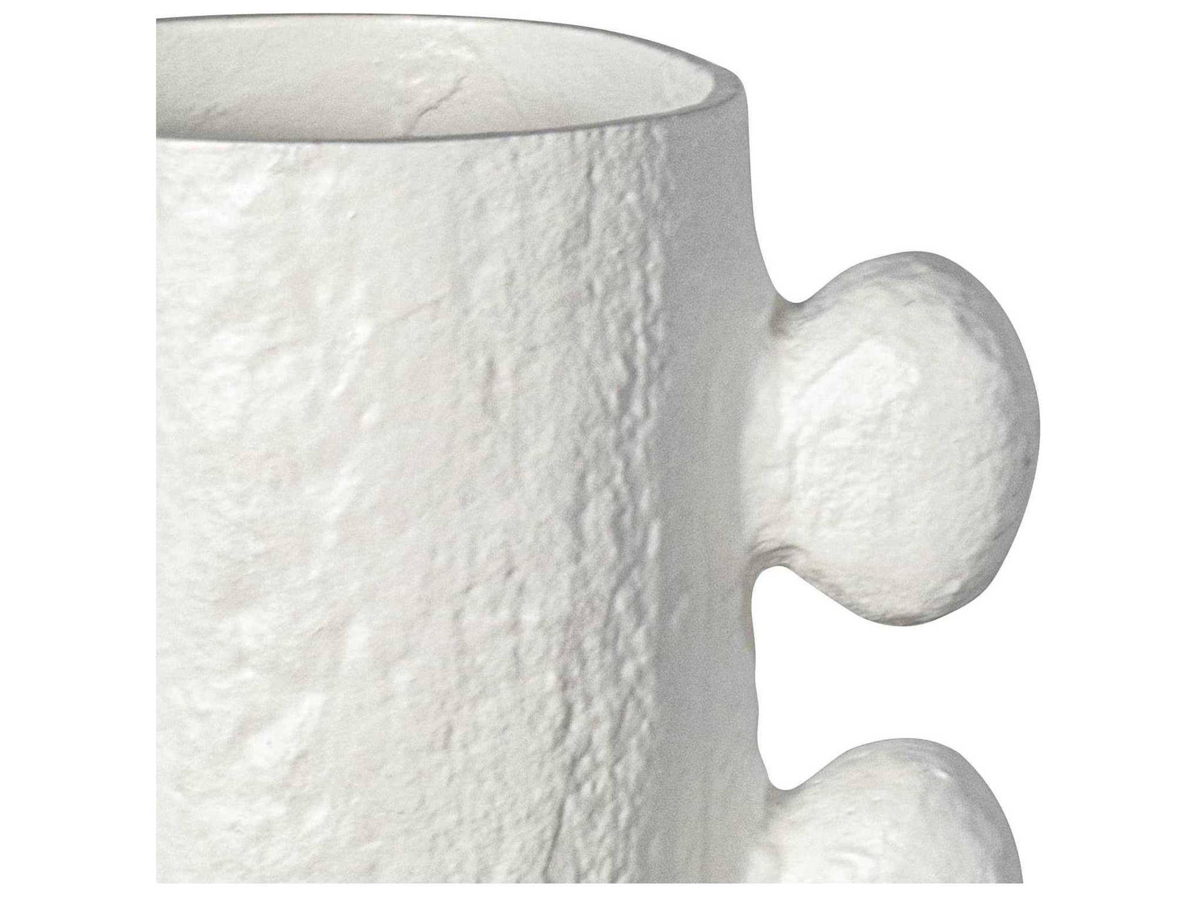 Regina Andrew White 14" High Sanya Metal Vase