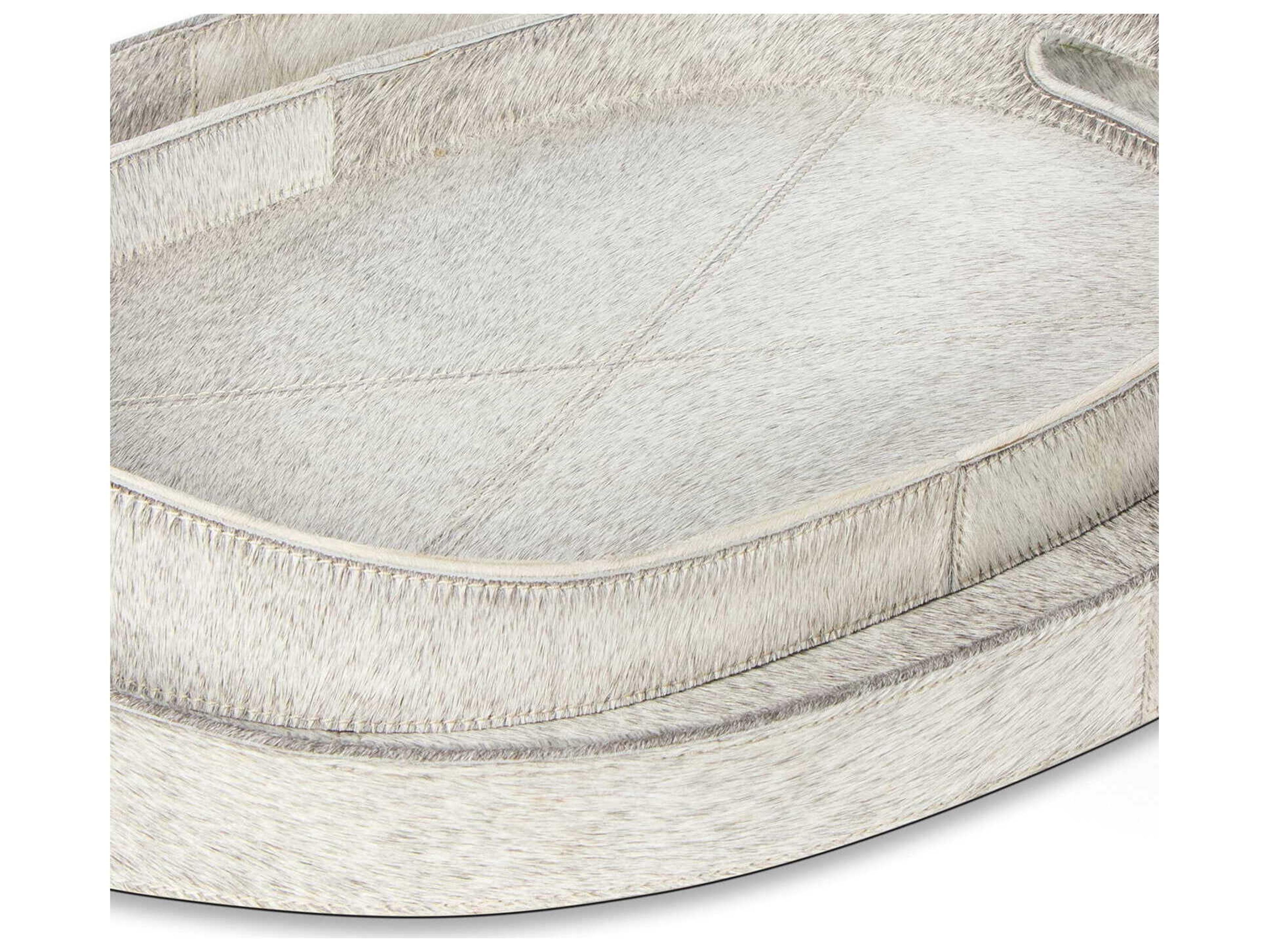 Regina Andrew Andres Grey Andres Hair on Hide Trays Set of 2