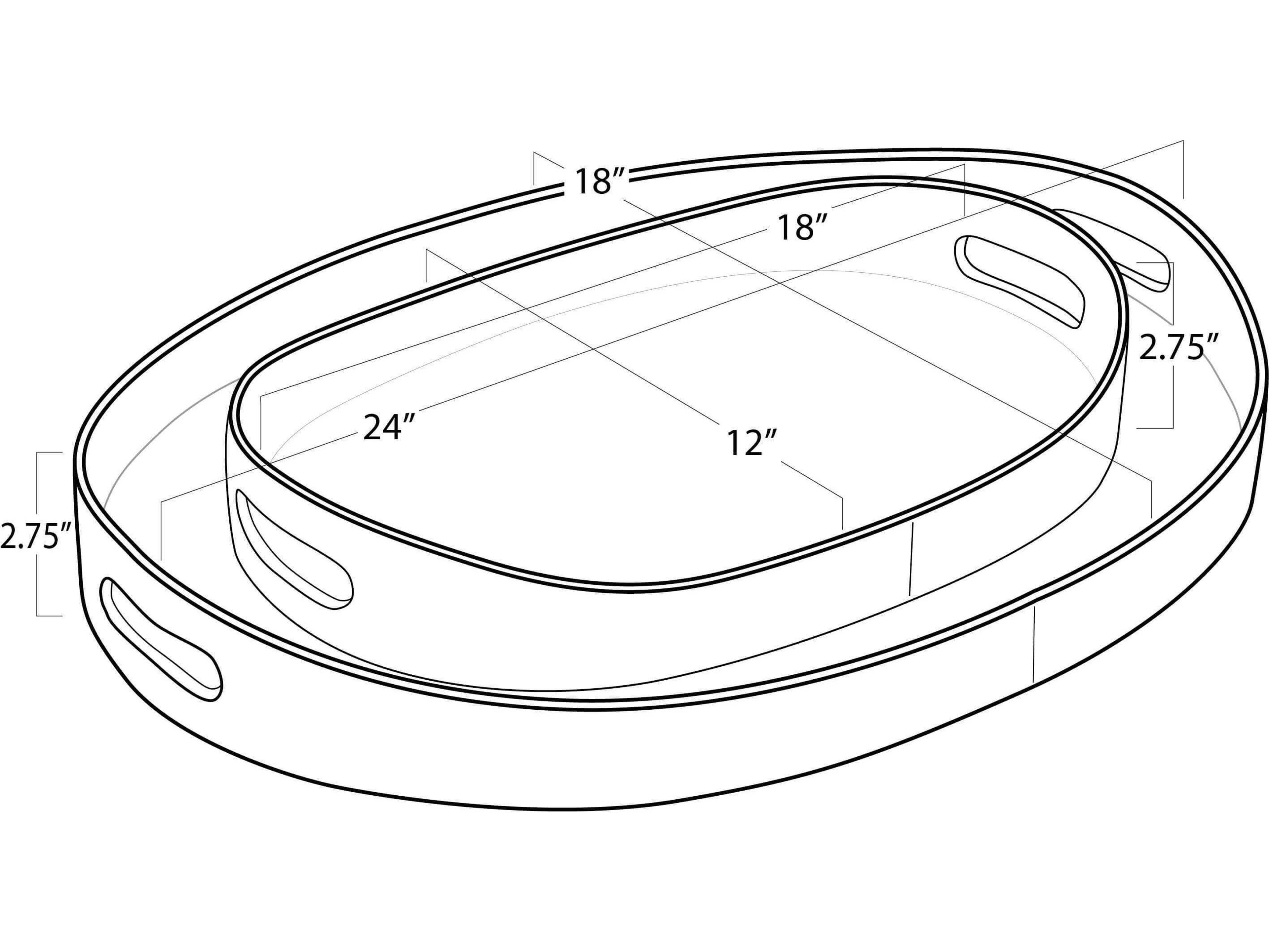 Regina Andrew Andres Grey Andres Hair on Hide Trays Set of 2