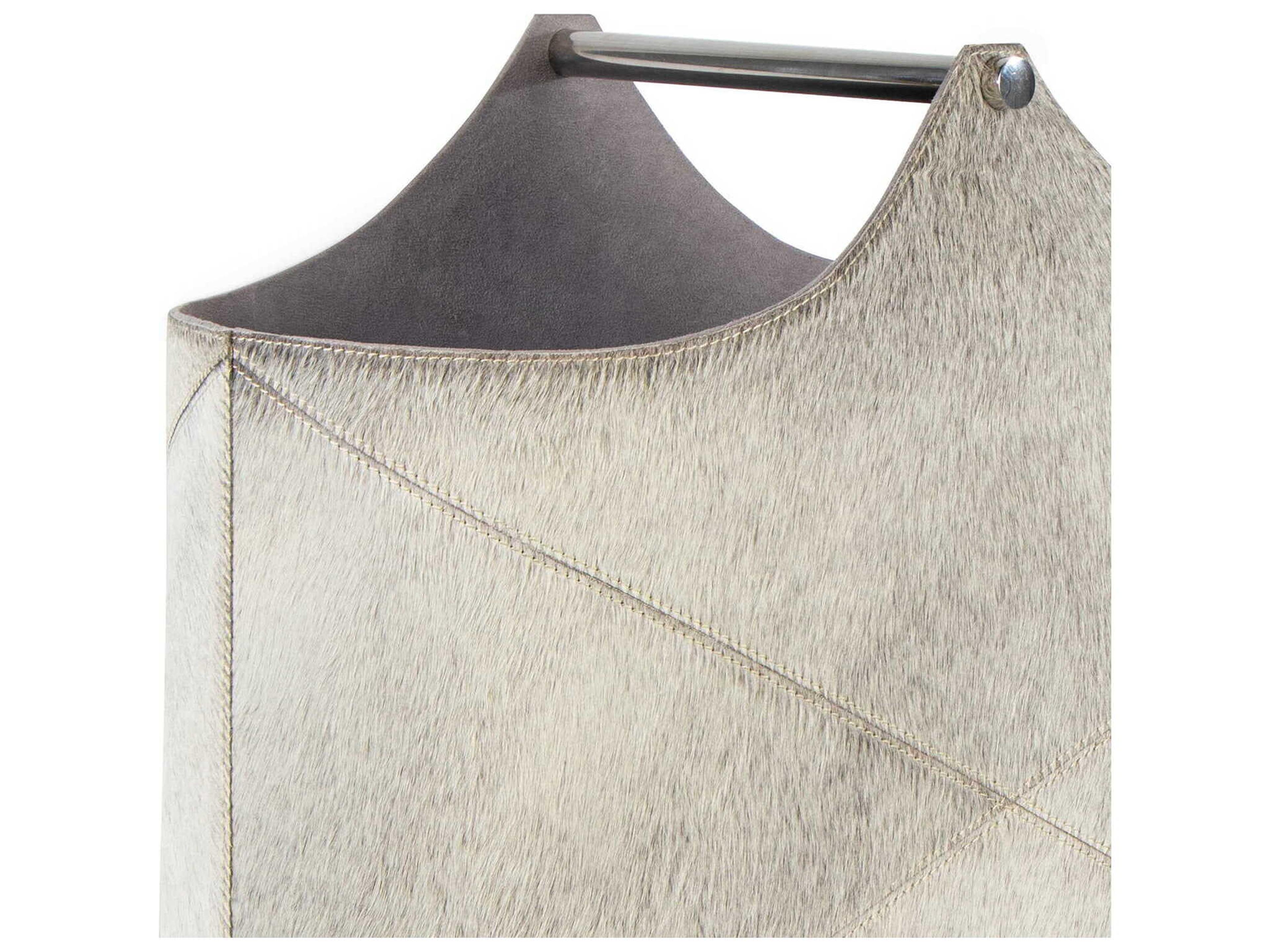 Regina Andrew Andres Grey Hair on Hide Basket