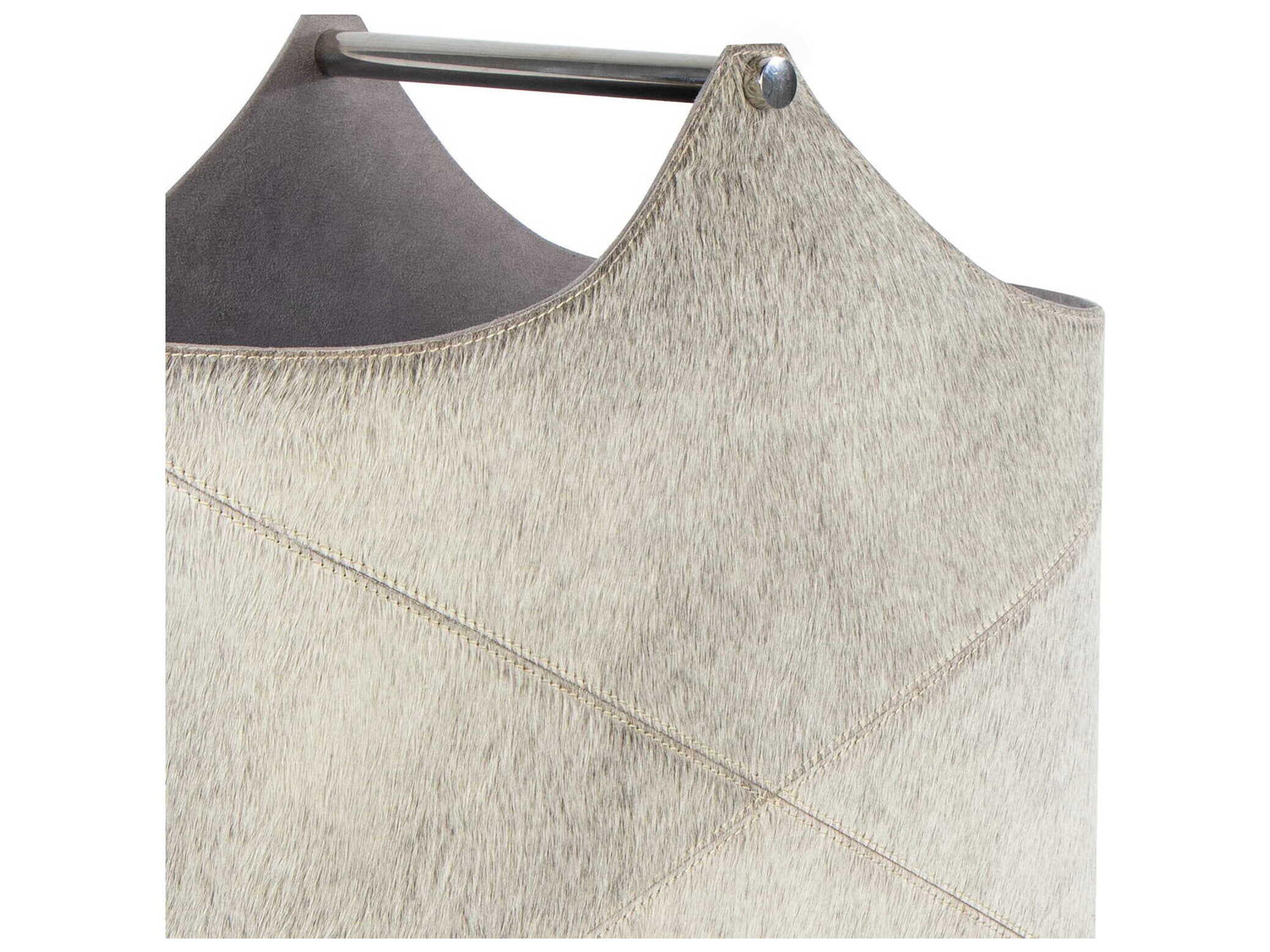 Regina Andrew Andres Grey Hair on Hide Basket