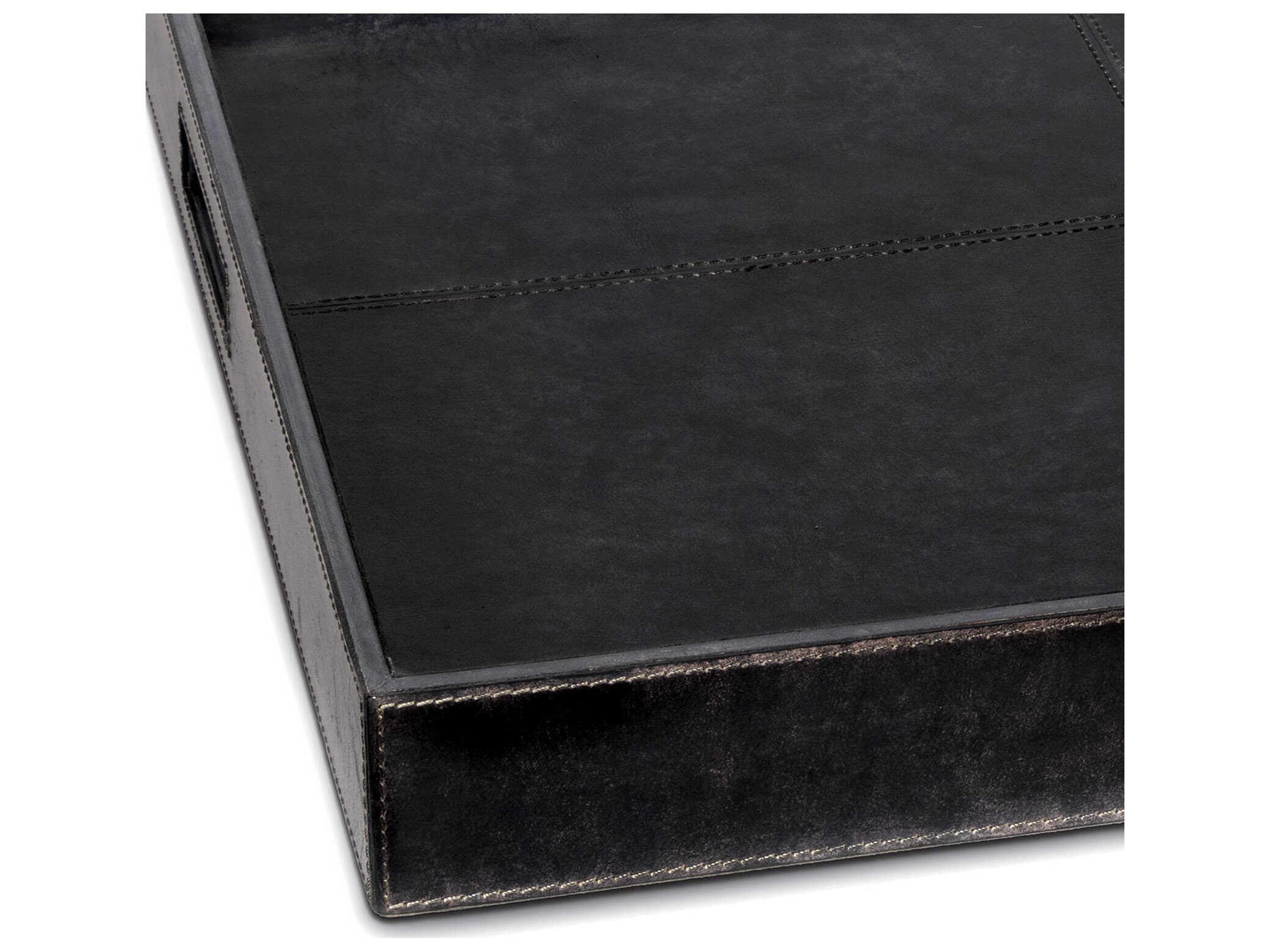 Regina Andrew Derby Black Leather Tray