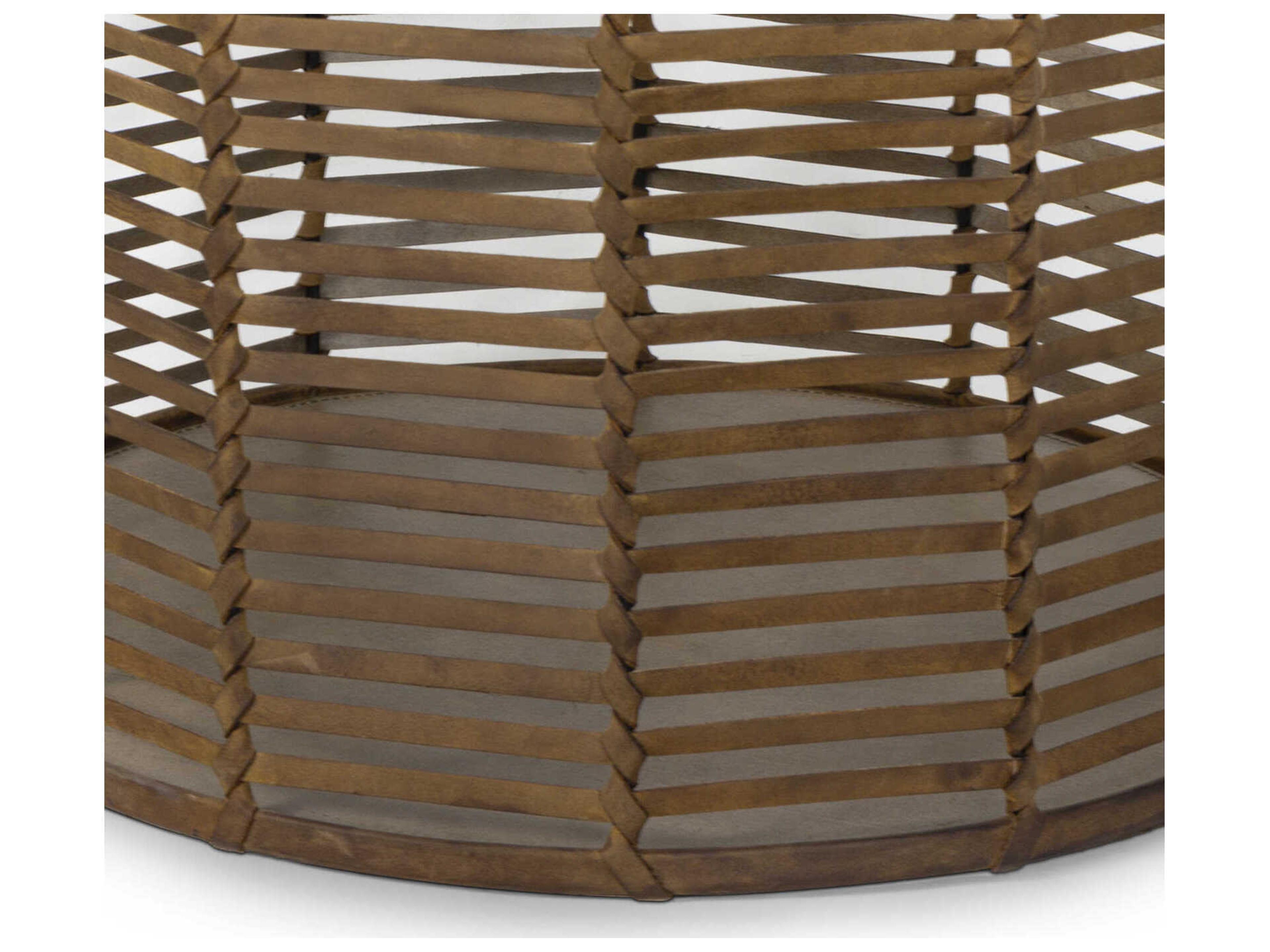 Regina Andrew Finn Brown Leather 20" Basket