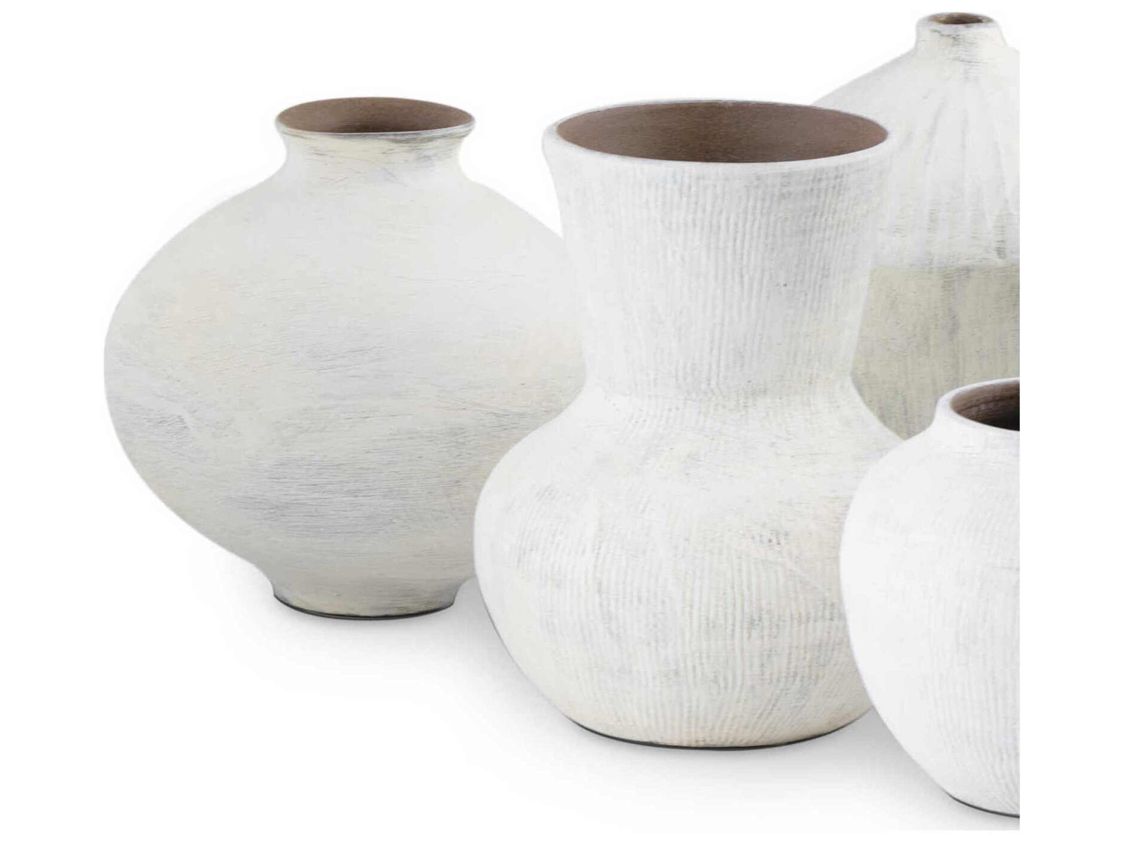 Regina Andrew Noor White Ceramic Vase Set of 5