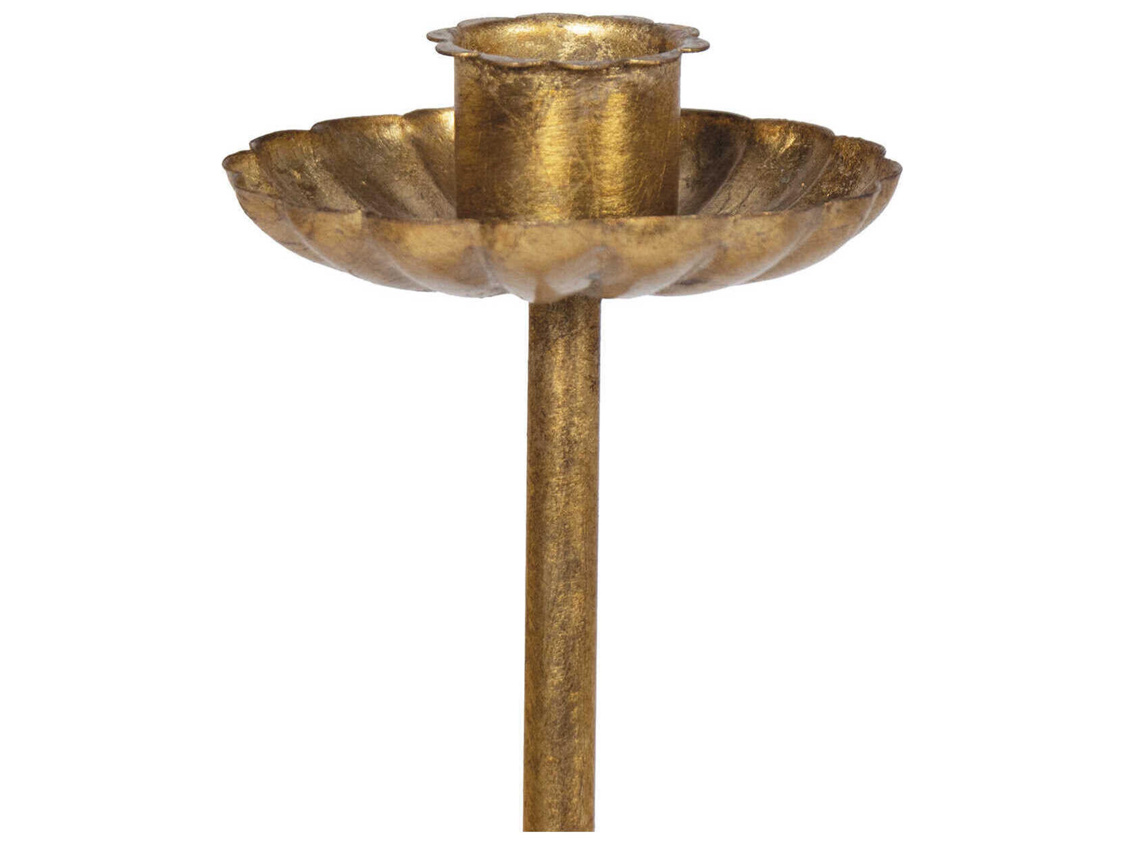 Regina Andrew Clove Antique Gold Leaf Candle Holder