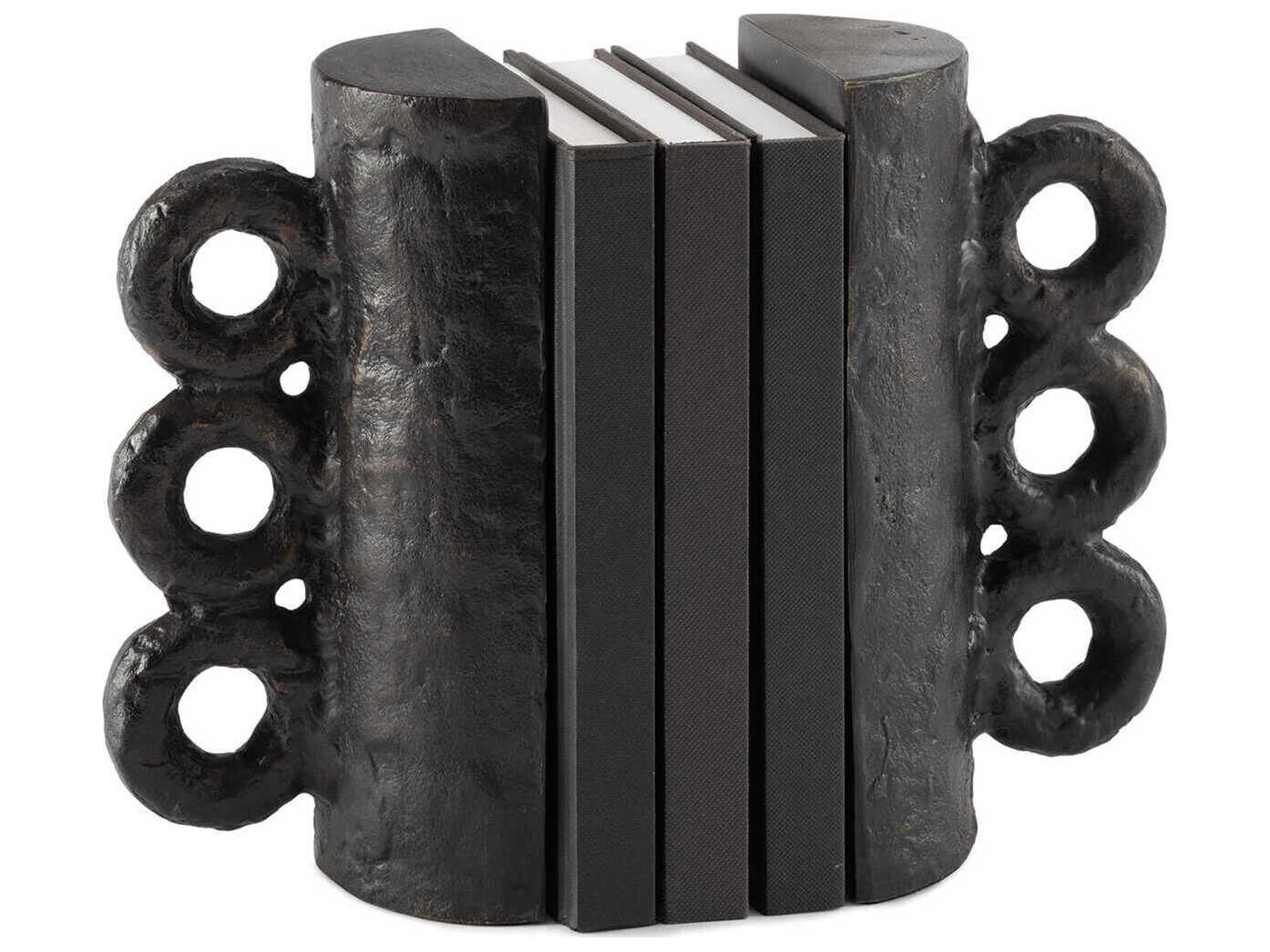 Regina Andrew Chandra Blacken Zinc Bookend Set