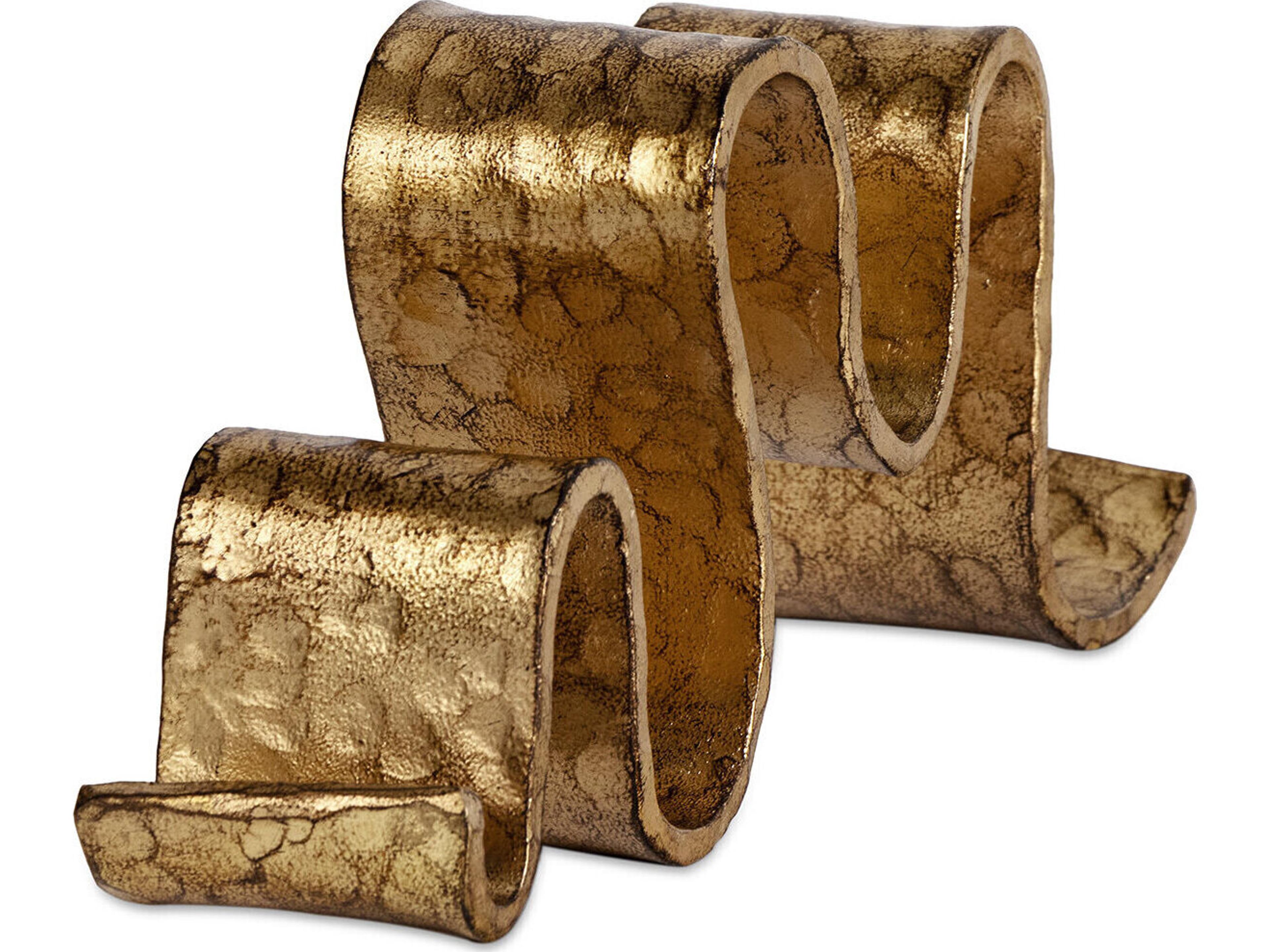 Regina Andrew Small Wave Gold Leaf Sculpture