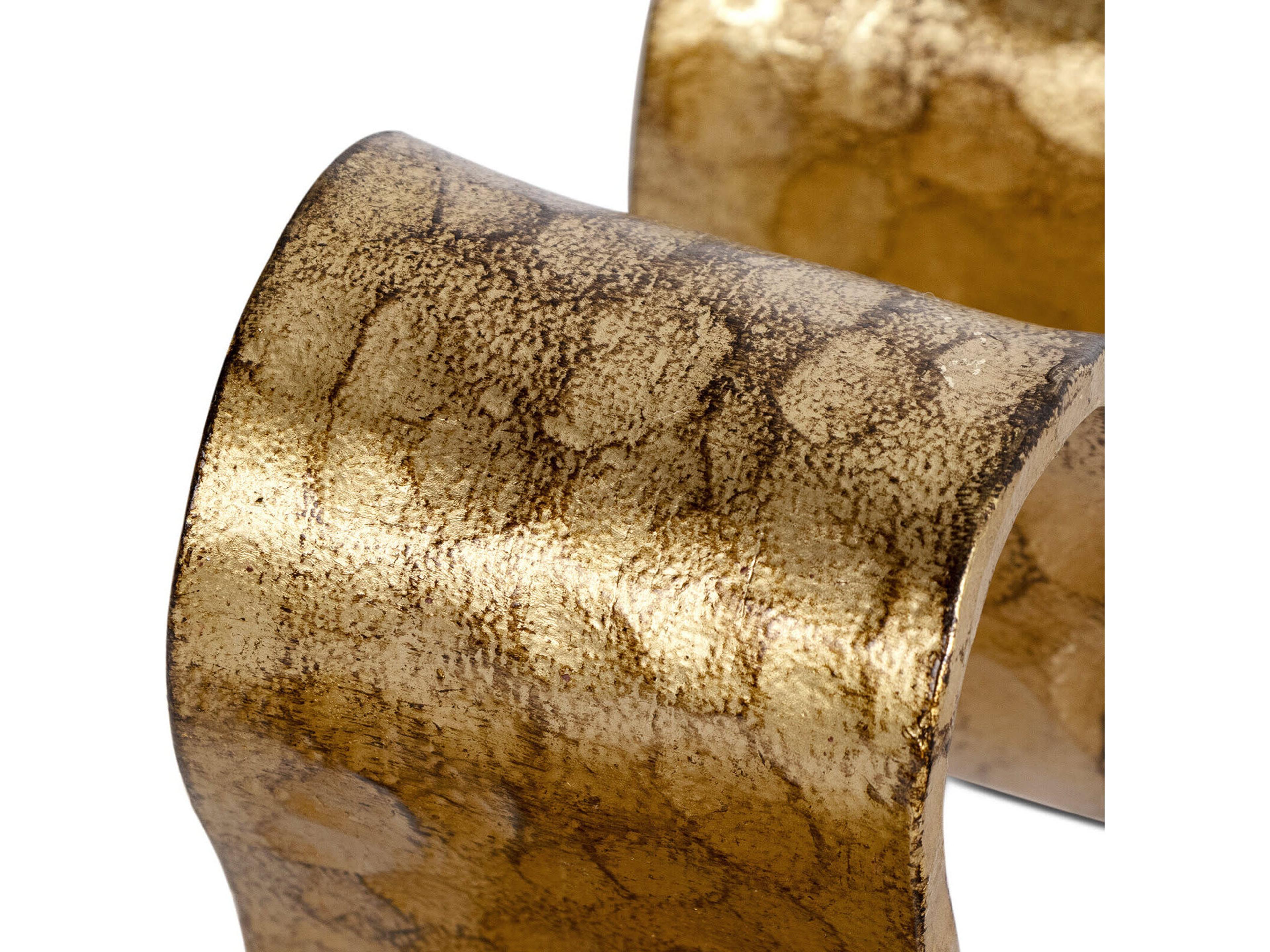 Regina Andrew Small Wave Gold Leaf Sculpture