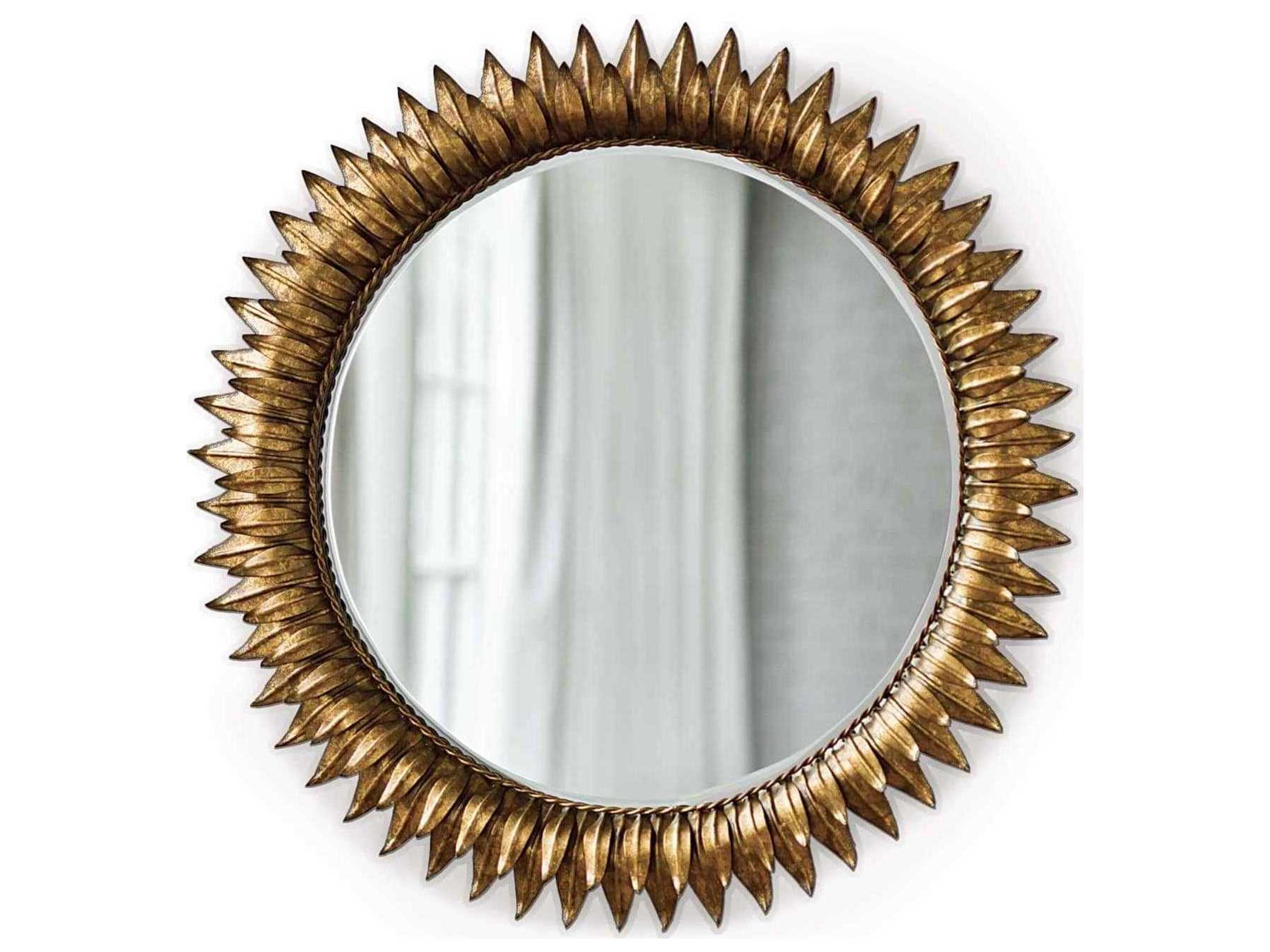 Sun Flower Wall Mirror Gold Leaf Modern